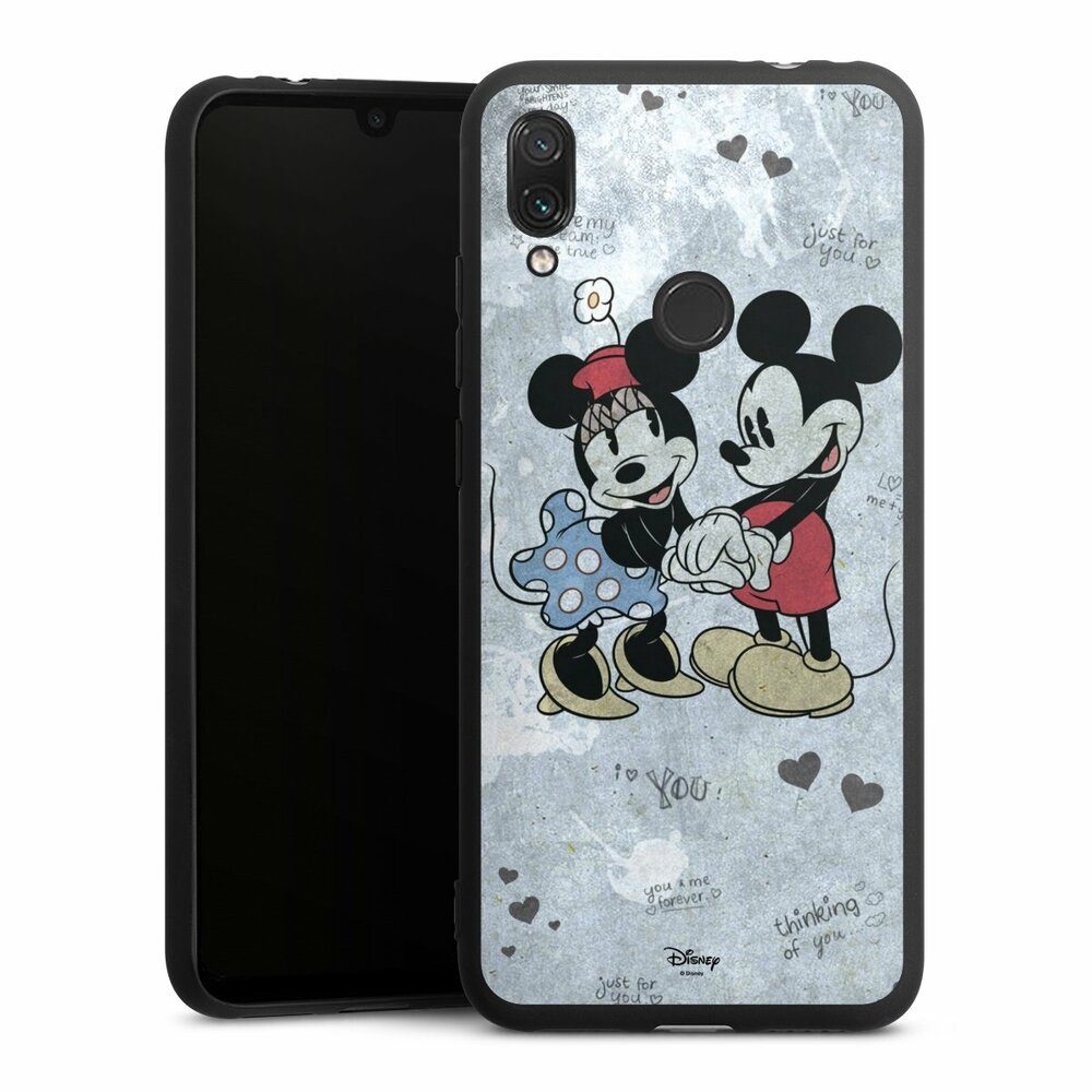 DeinDesign Handyhülle Disney Mickey & Minnie Mouse Vintage Mickey&Minnie In Love, Xiaomi Redmi Note 7 Silikon Hülle Premium Case Handy Schutzhülle
