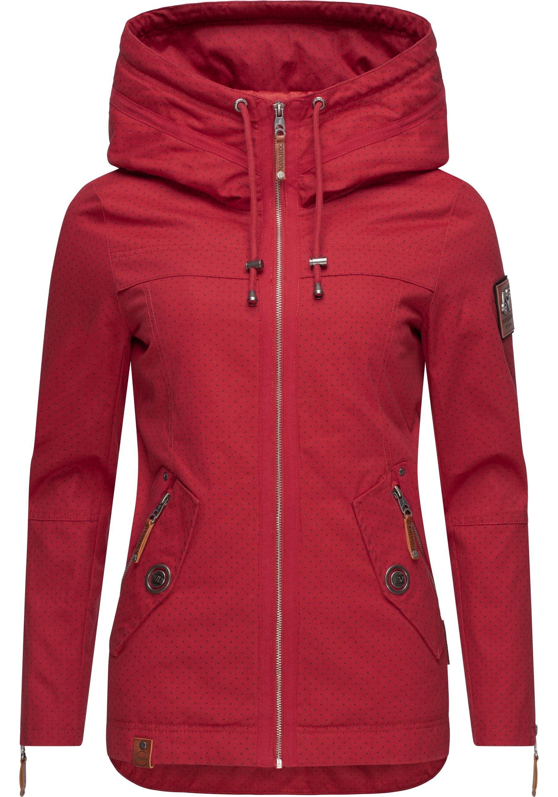 Navahoo Outdoorjacke Wekoo moderner Damen Übergangsparka aus Baumwolle mit Kapuze