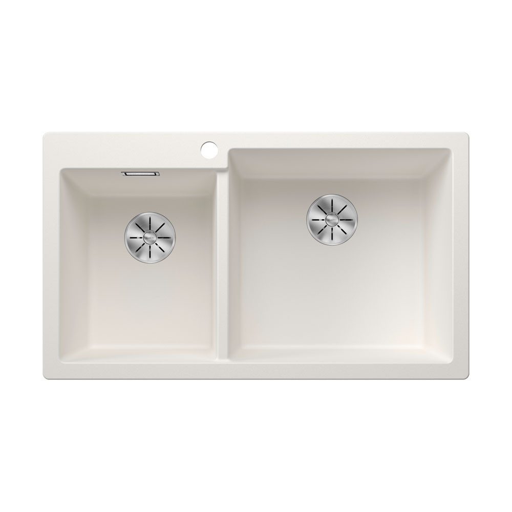Blanco Granitspüle PLEON 9 Rechts InFino Silgranit Weiß, 86/500 cm