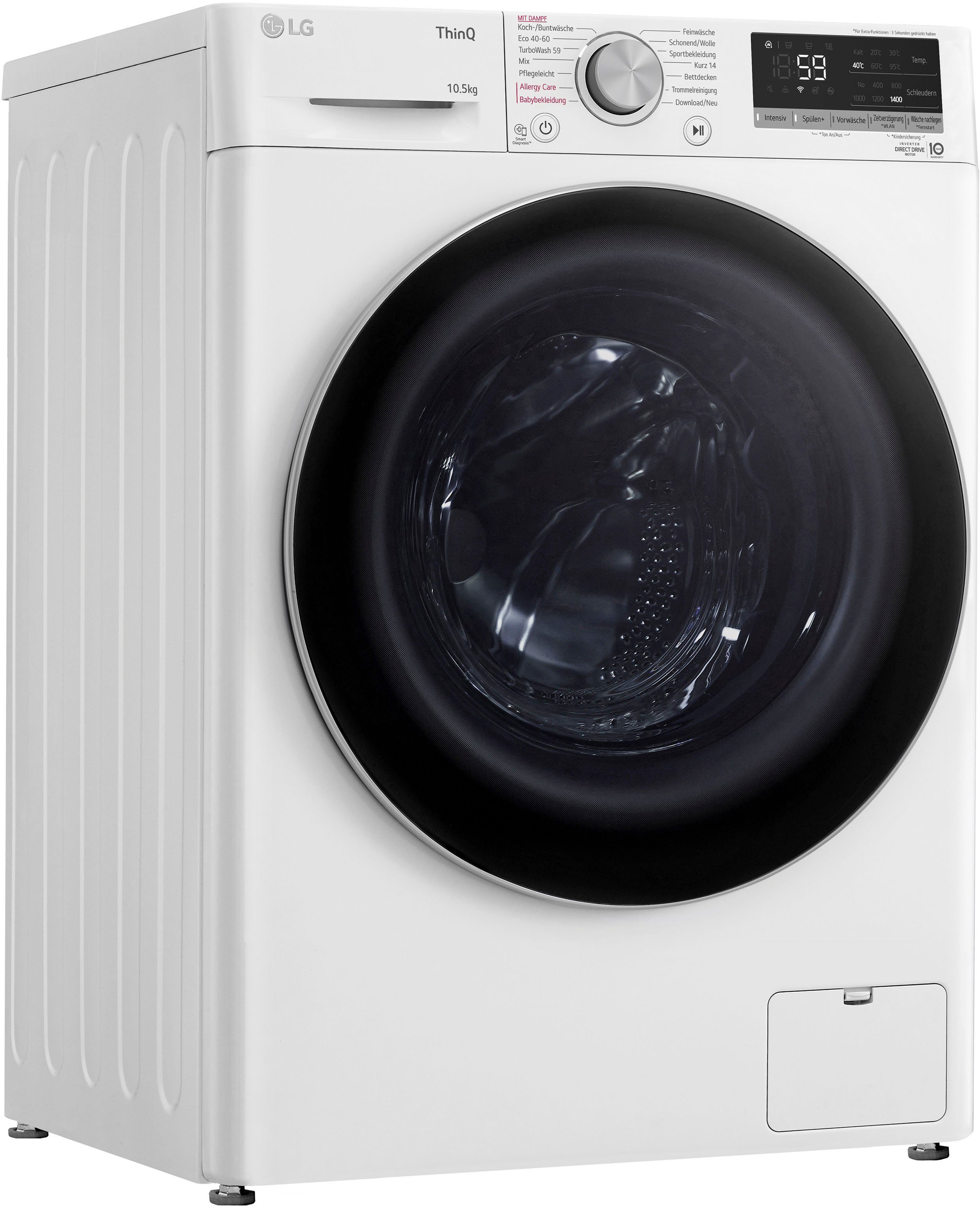 Schnellste und neueste Modelle für 2024 LG Waschmaschine kg, F4WV70X1, 1400 10,5 U/min