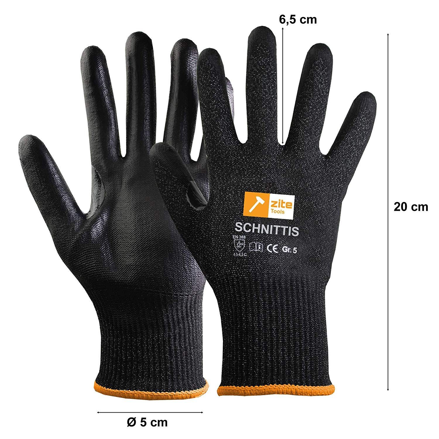 Zite Schnittschutzhandschuhe Kinder Größe 5 EN388 Level 5/5 Schutzhandschuhe zum Schnitzen und mehr (1-St)