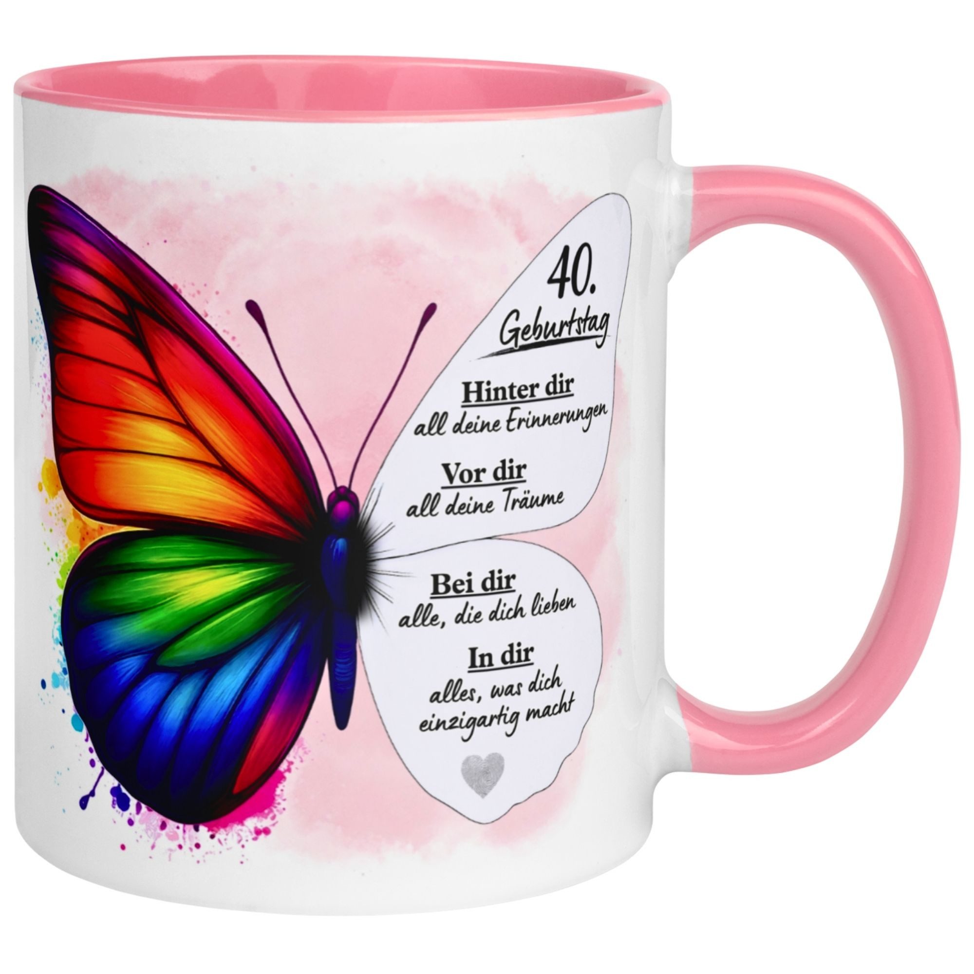 Momentals Tasse 40. Geburtstag Frau – Weil du einzigartig bist – Geburtstagsgeschenk, Gratis Versand · Links-&Rechtshänder · Spülmaschinenfest
