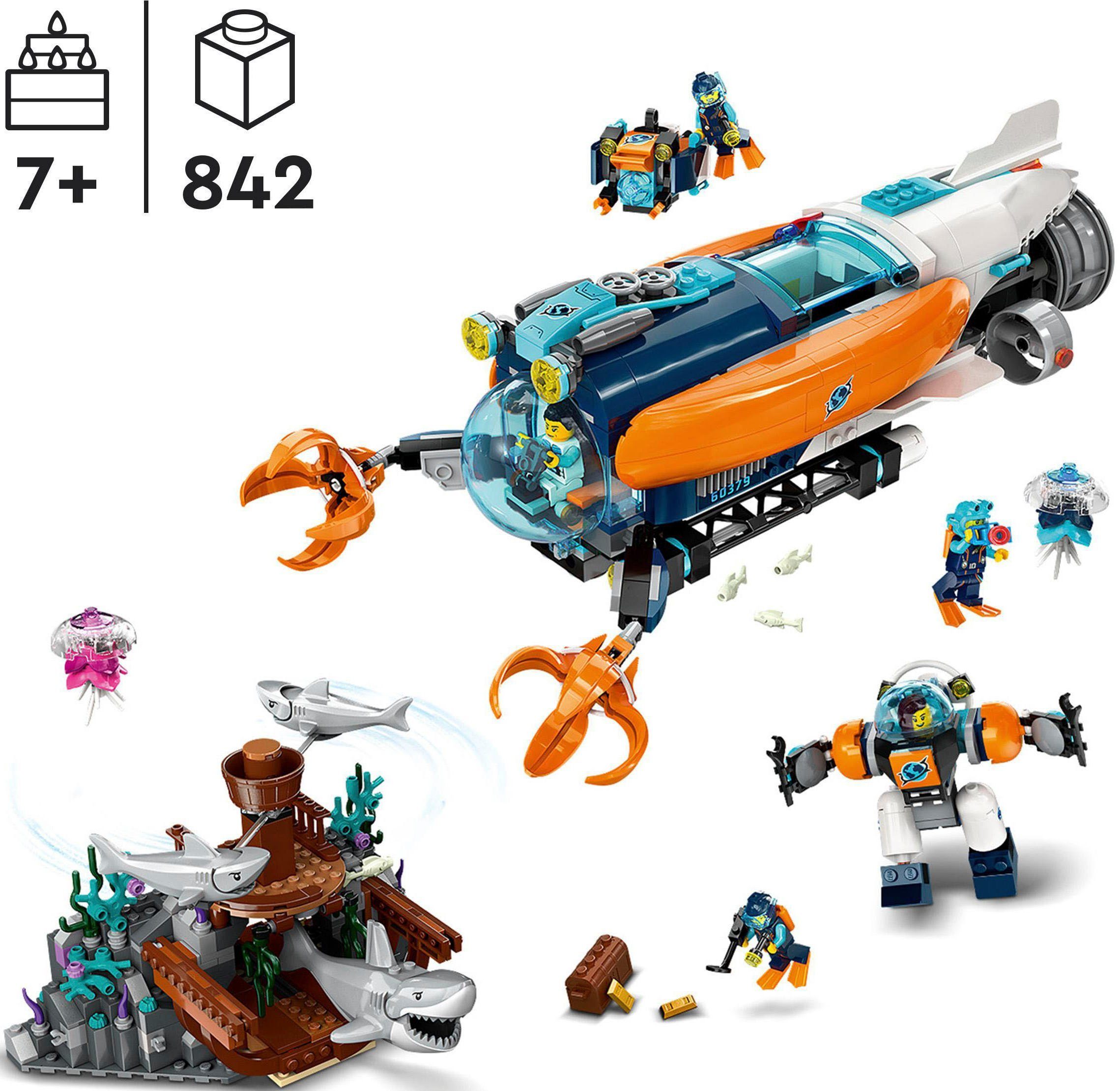 LEGO® LEGO® Made City, Forscher-U-Boot (842 Europe St), Konstruktionsspielsteine (60379), in