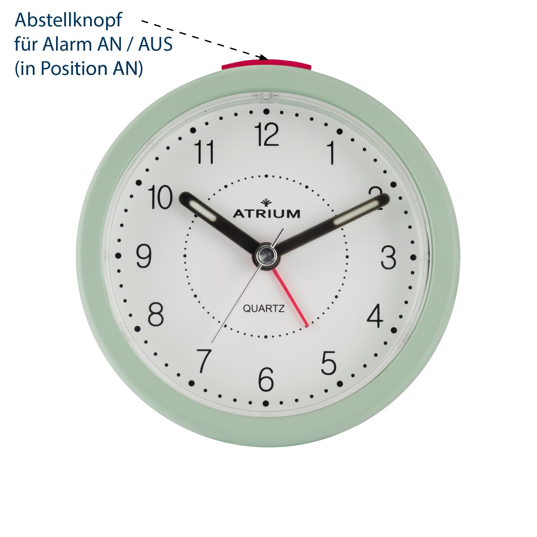 Atrium Quarzwecker A260 Analog Quarz ohne Ticken Licht Snooze Design Modern – Bild 2 von 5