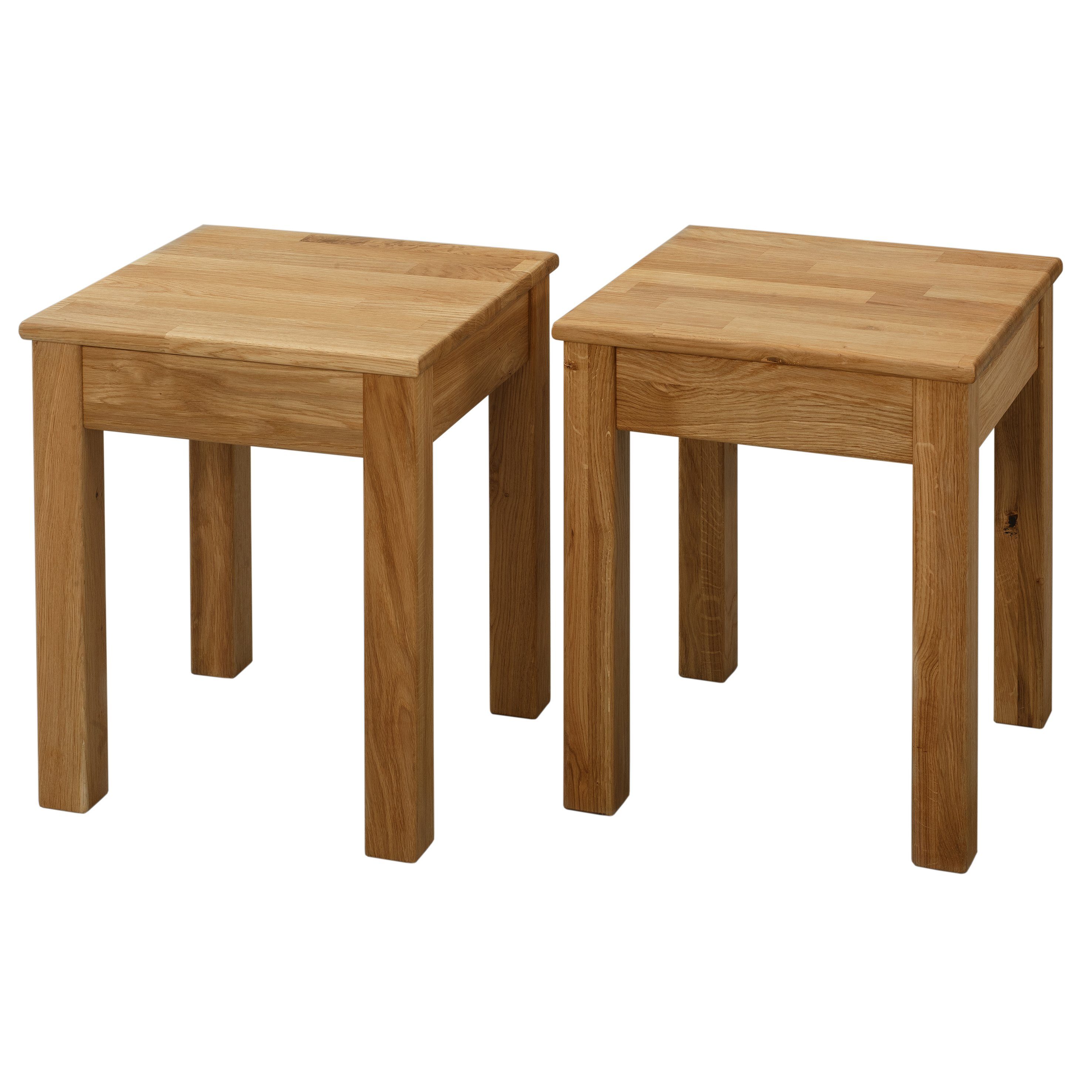 Krok Wood Hocker 2x Hocker Tomas aus Massivholz (Set) günstig online kaufen
