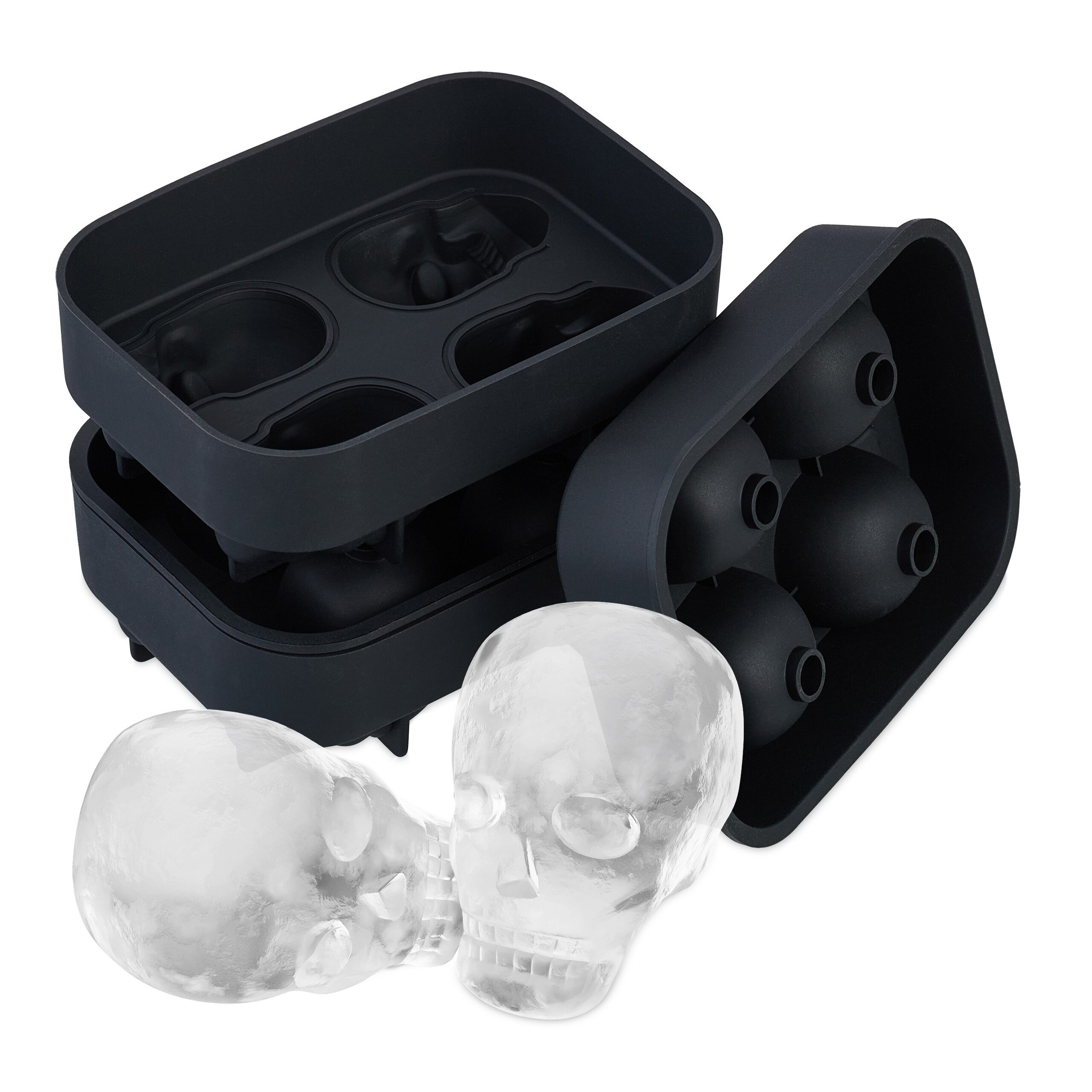 Eisform Totenkopf Eiswürfelform im 2er Set