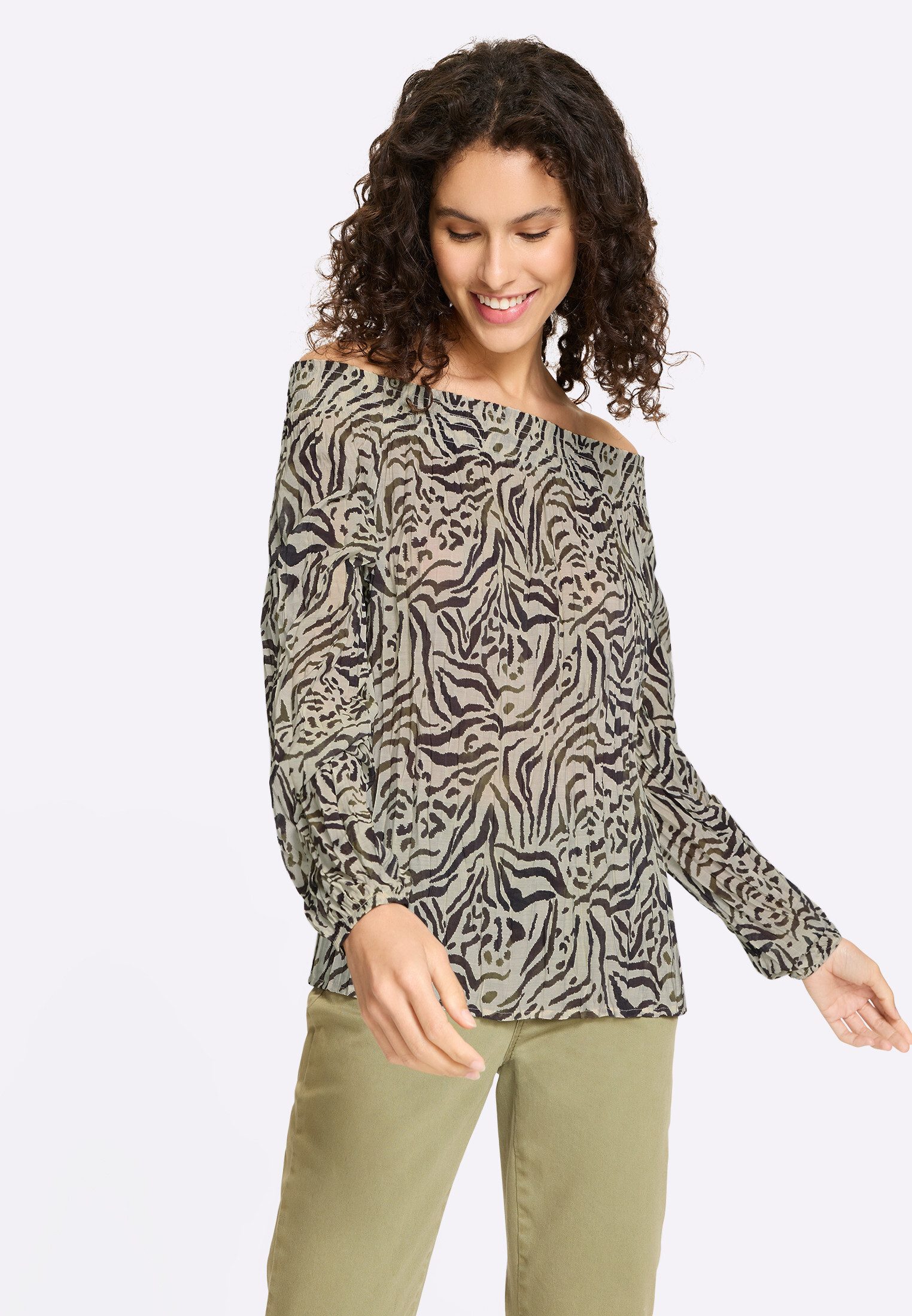 heine Klassische Bluse Druckbluse 3/4-Arm