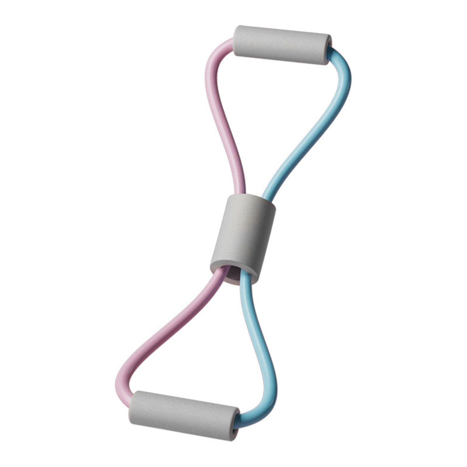 Blusmart Gymnastikbänder Elastischer Figur-8-Spanner, Multifunktionaler Bruchsicherer pink blue