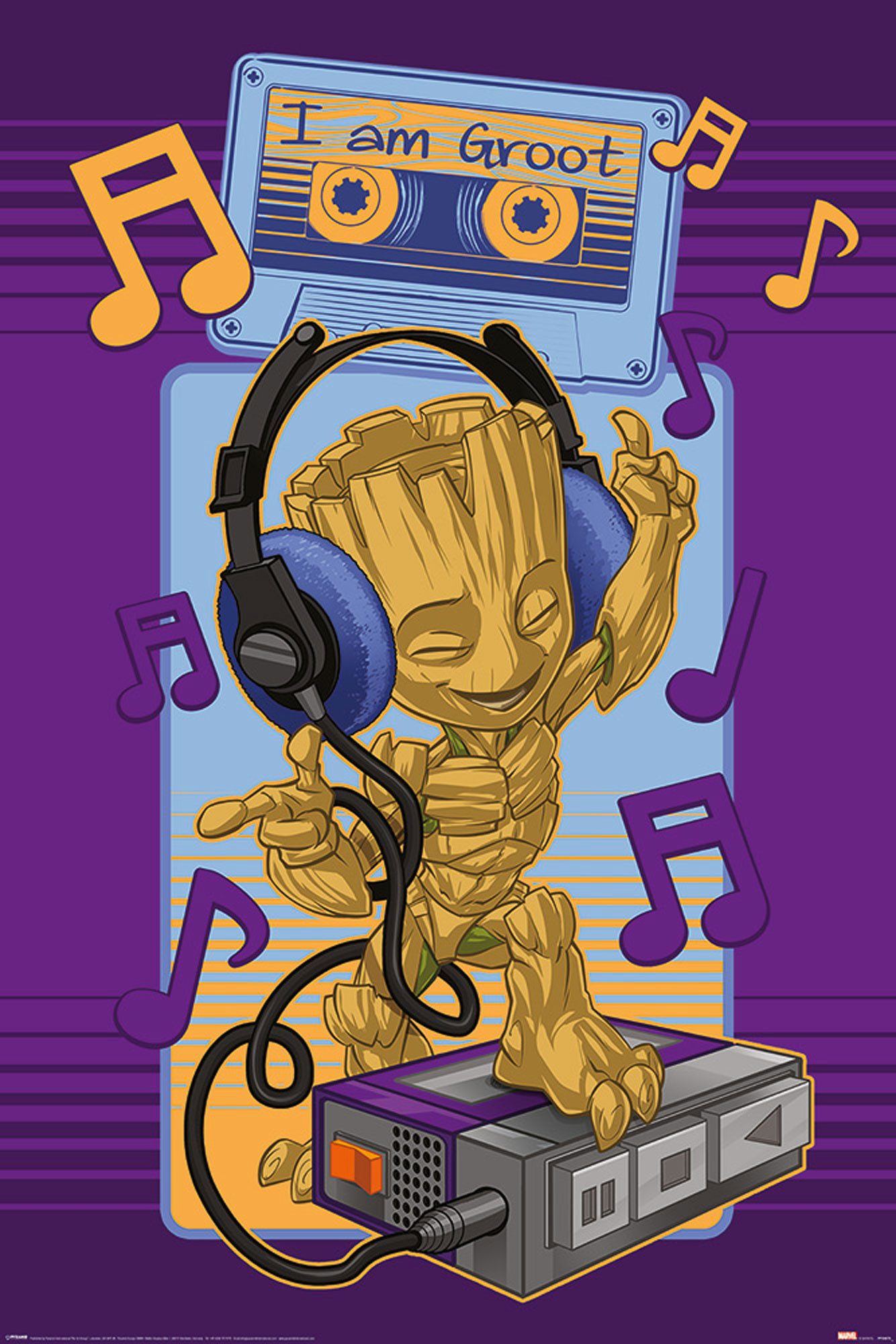 Poster Guardians of the Galaxy - Poster - Groot Cassette