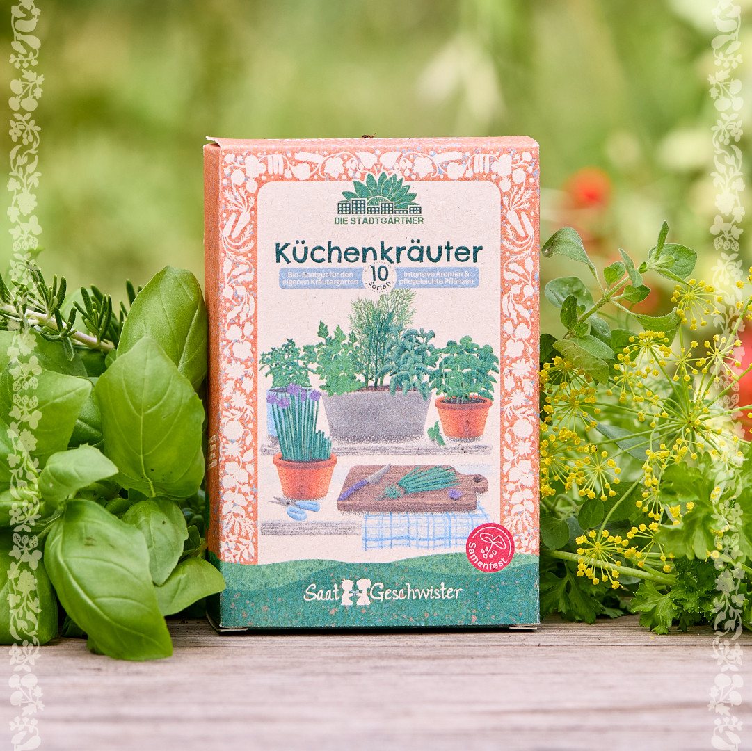 Thumbnail - Die Stadtgärtner Kräutersamen Saatgut-Set Küchenkräuter mit 10 BIO-Sorten, Tolles Garten-Geschenk, Samenfest, Ohne Gente...