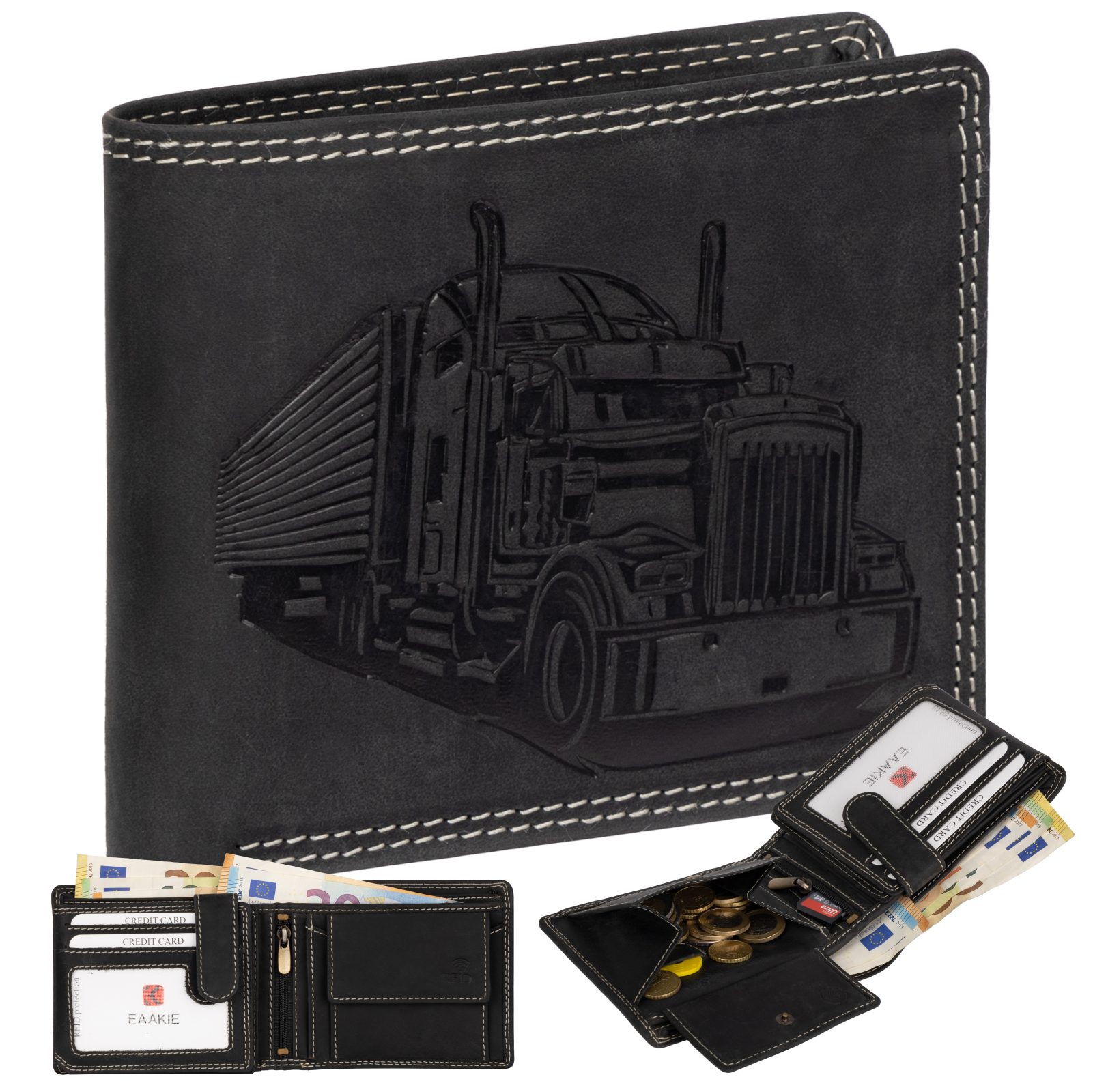 EAAKIE Geldbörse RFID Büffel Echt Leder günstig online kaufen