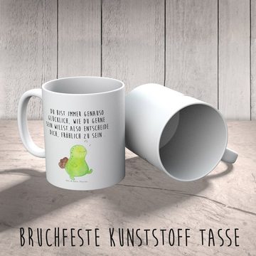 Mr. & Mrs. Panda Kinderbecher Schildkröte Pfeifen - Weiß - Geschenk, Trinkbecher, Kaffeetasse, Lebe, Kunststoff, Mikrowellenbeständig