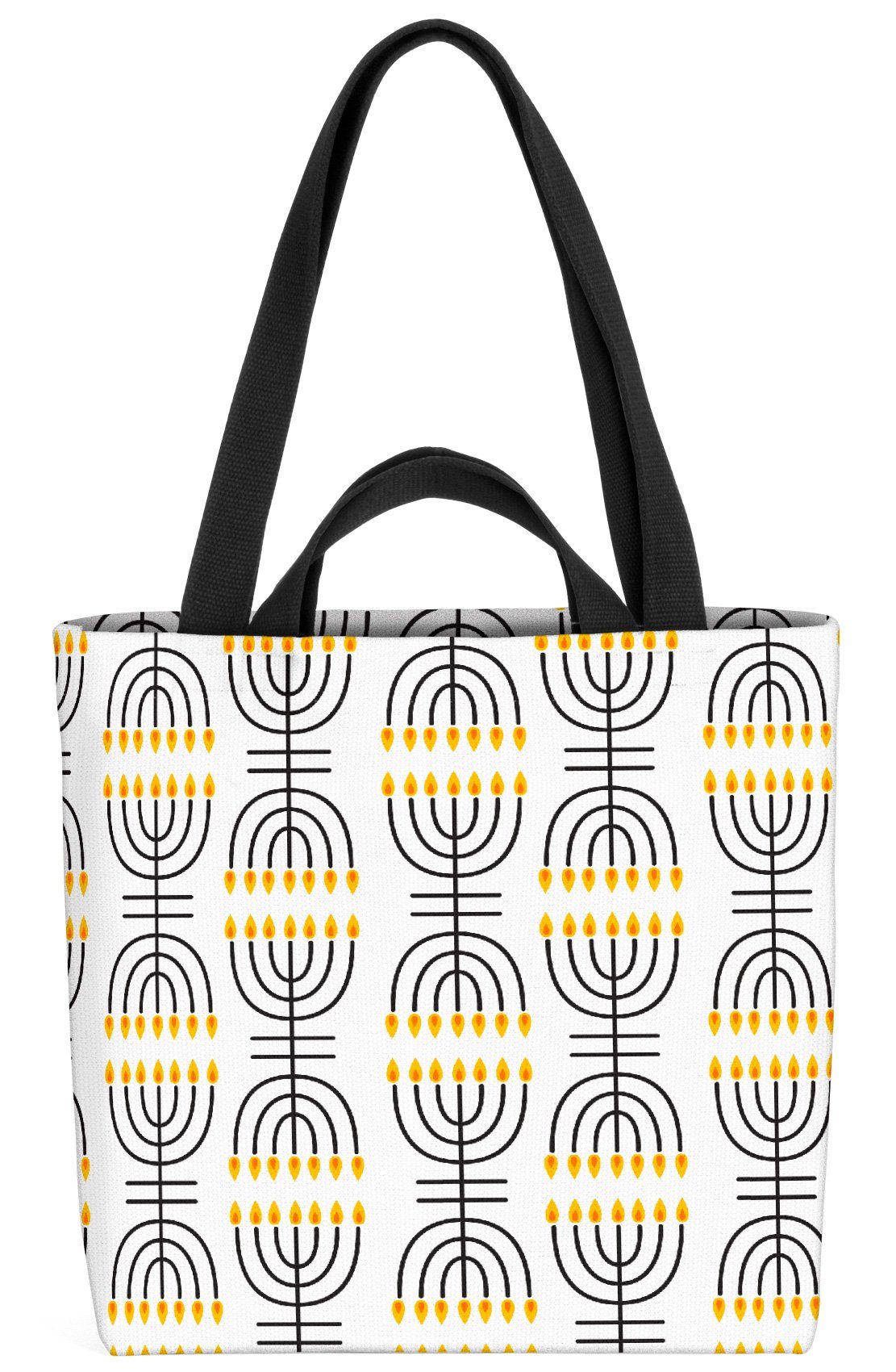 VOID Henkeltasche (1-tlg), Hanukkah Leuchter Muster Hanukkah Muster Dreidel Stern Juden Judentum