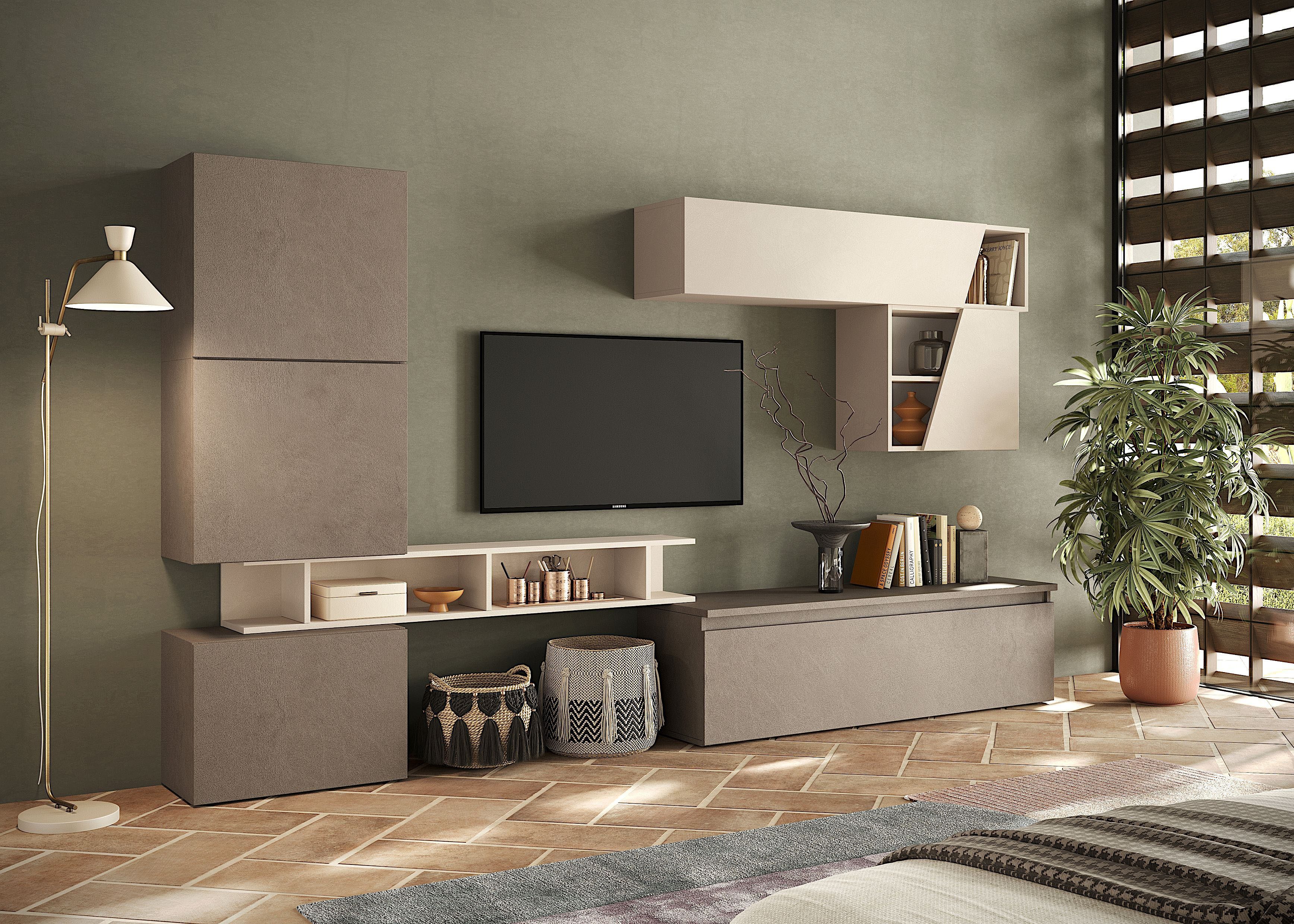 INOSIGN Wohnwand Infinity, 7tlg. Breite 285 cm, moderne Mediawand, (7-St), günstig online kaufen