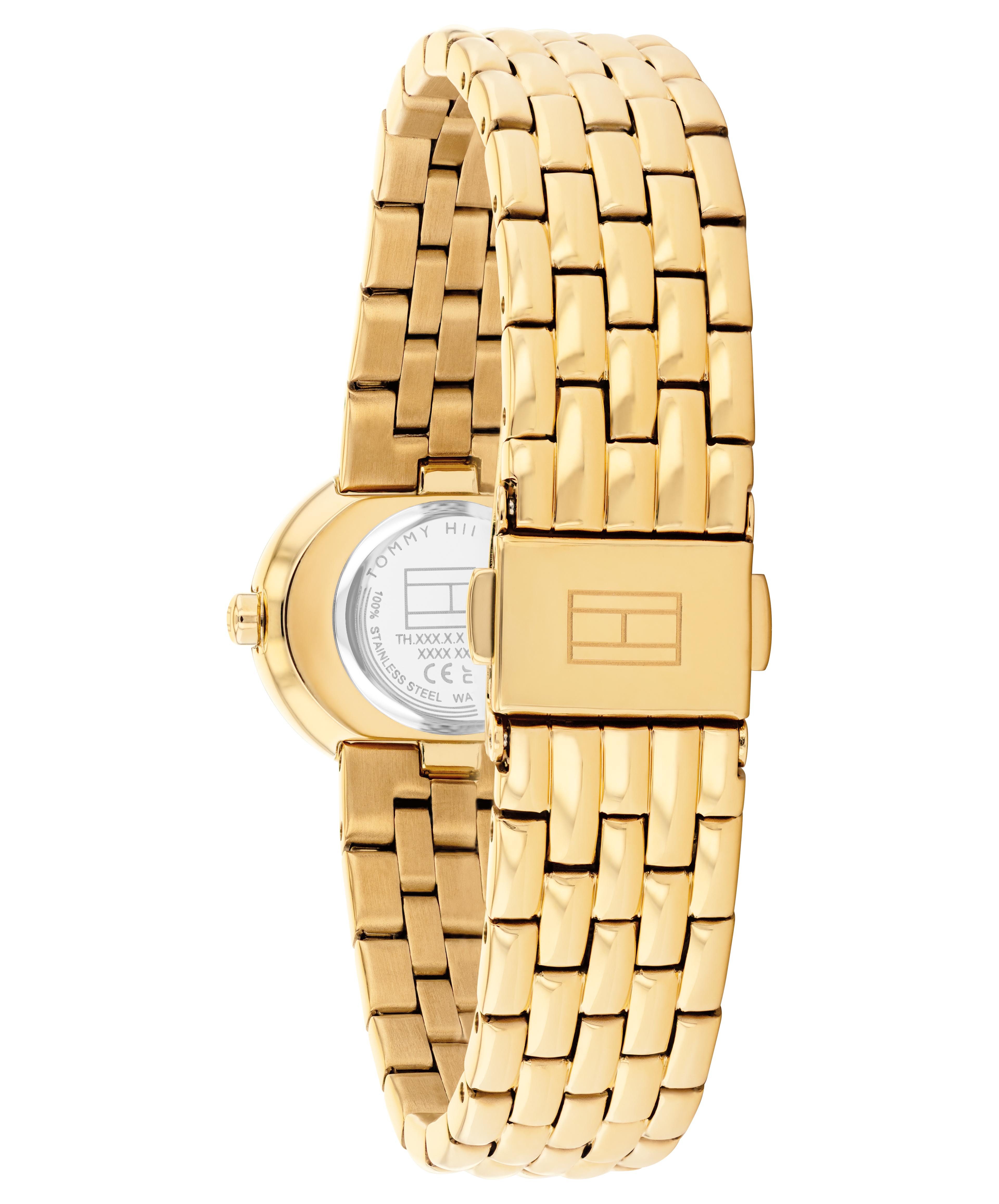 Tommy Hilfiger Quarzuhr MOIRA 1782844, Armbanduhr, Damenuhr, Edelstahlarmband, analog, Glaskristalle