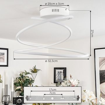 hofstein Deckenleuchte »Visnà« dimmbare Deckenlampe aus Metall/Kunststoff in Weiß, 4000 Kelvin