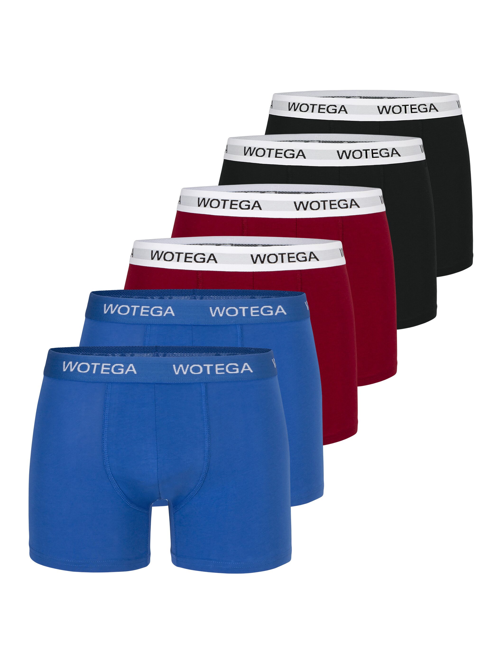 WOTEGA Boxershorts Joe (Spar-Packung, 6er-Pack) bequeme Baumwoll Unterhosen im 6er Pack