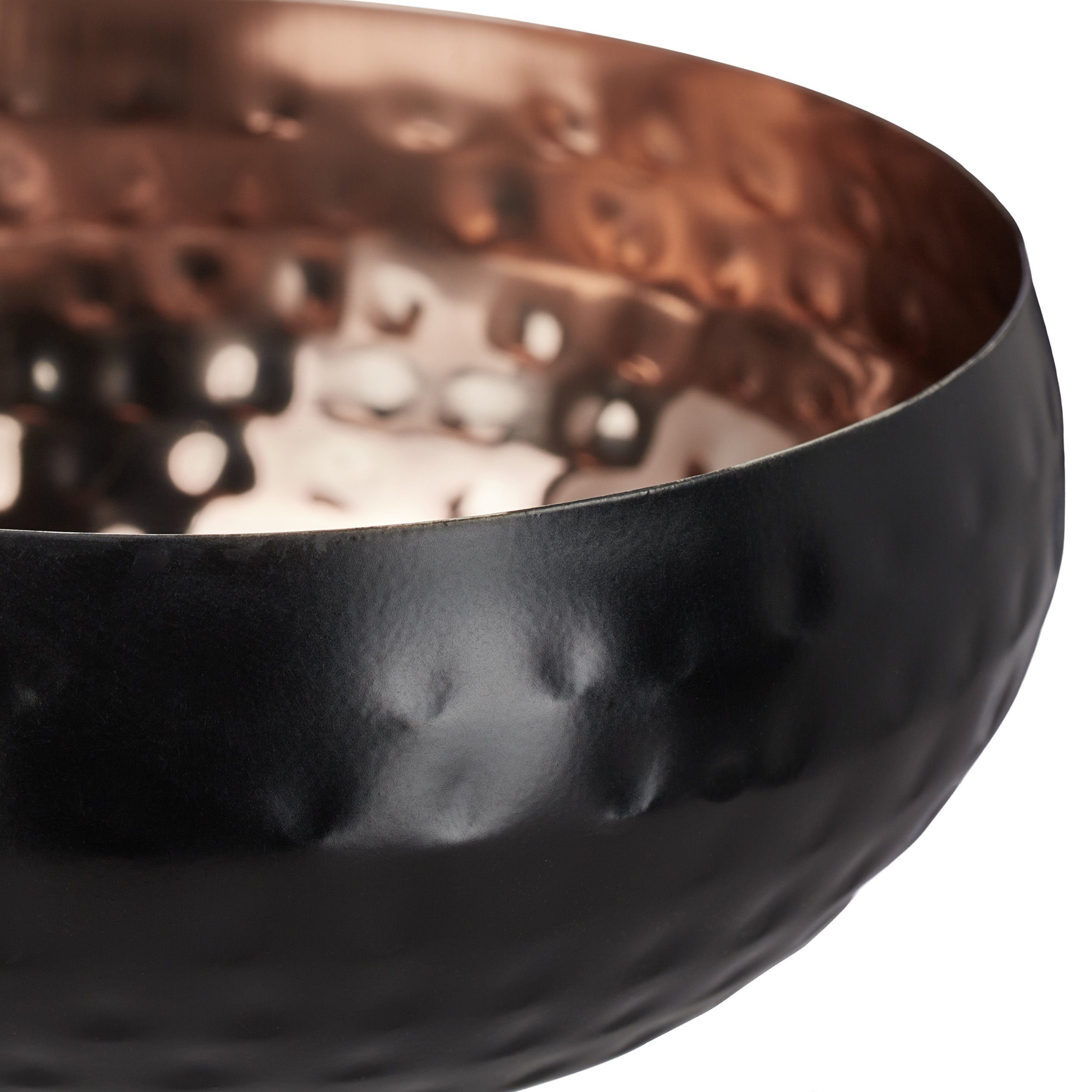 relaxdays Servierschüssel 2 x Servierschüssel gehämmert - Ø 13 cm, Edelstahl