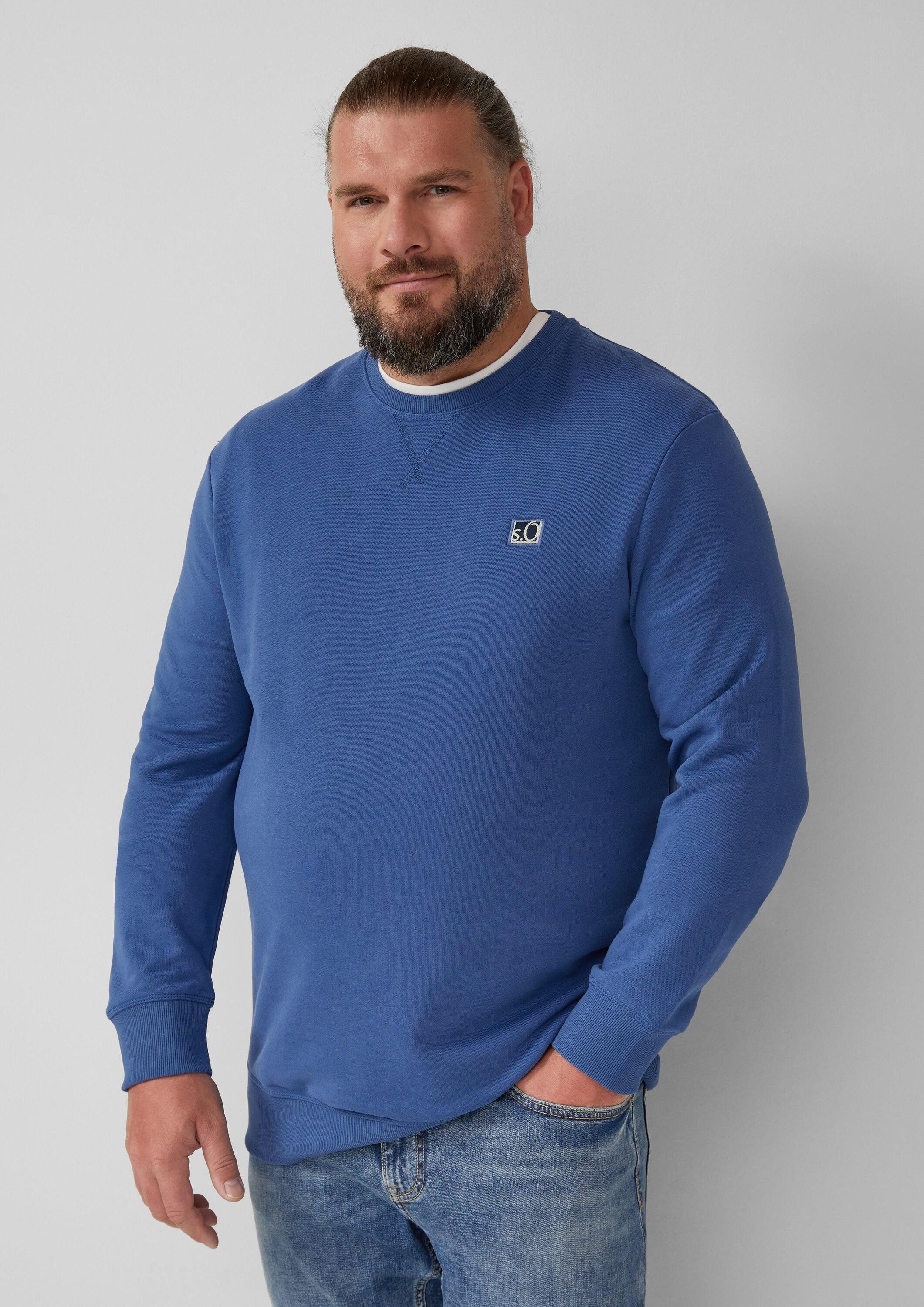 s.Oliver Sweatshirt Sweatshirt Sweatshirt aus Baumwollmix mit Crew Neck