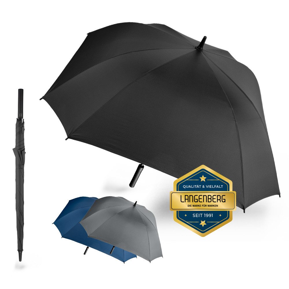 Langenberg Stockregenschirm LANGENBERG Stockschirm sturmfest [Ø130 cm Spannweite] Automatik, ☑ Windproof-Funktion