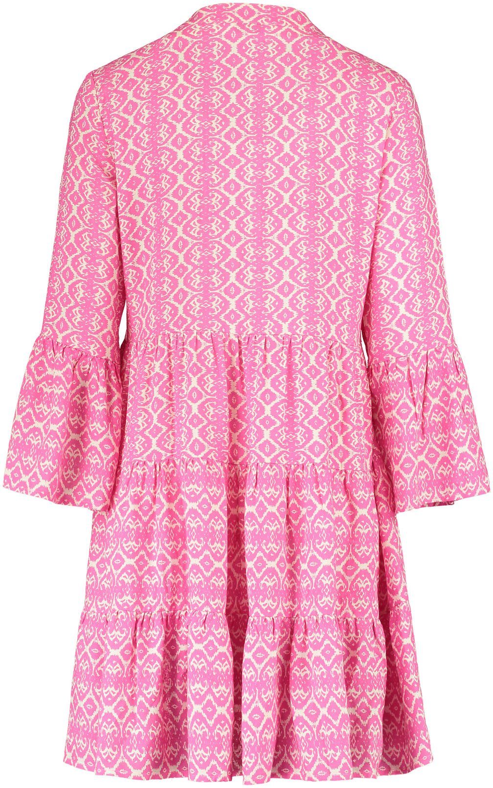 im Volant Dress Style Tunika Pink Sommerkleid Me44lika mit ZABAIONE