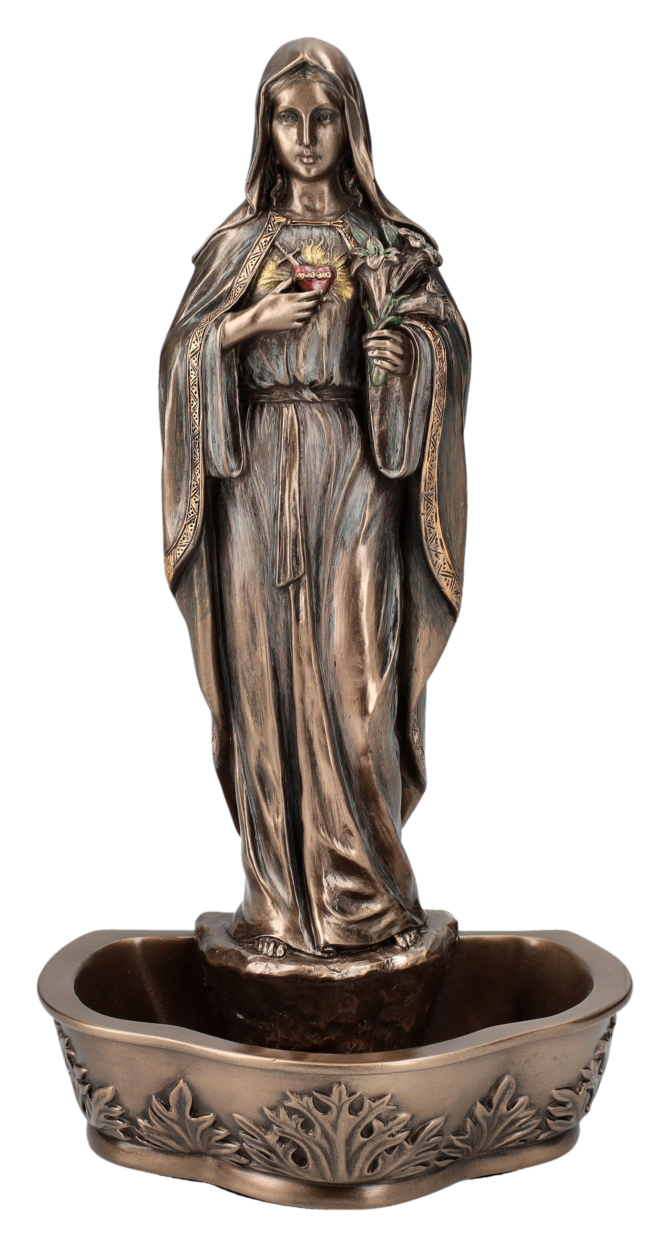 Figuren Shop GmbH Dekofigur Weihwasserbecken - Gesegnetes Herz Maria - Veronese heilige Dekofigur