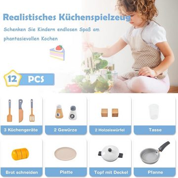 KOMFOTTEU Spielküche, mit Kühlschrank, für Kinder ab 3 Jahren alt