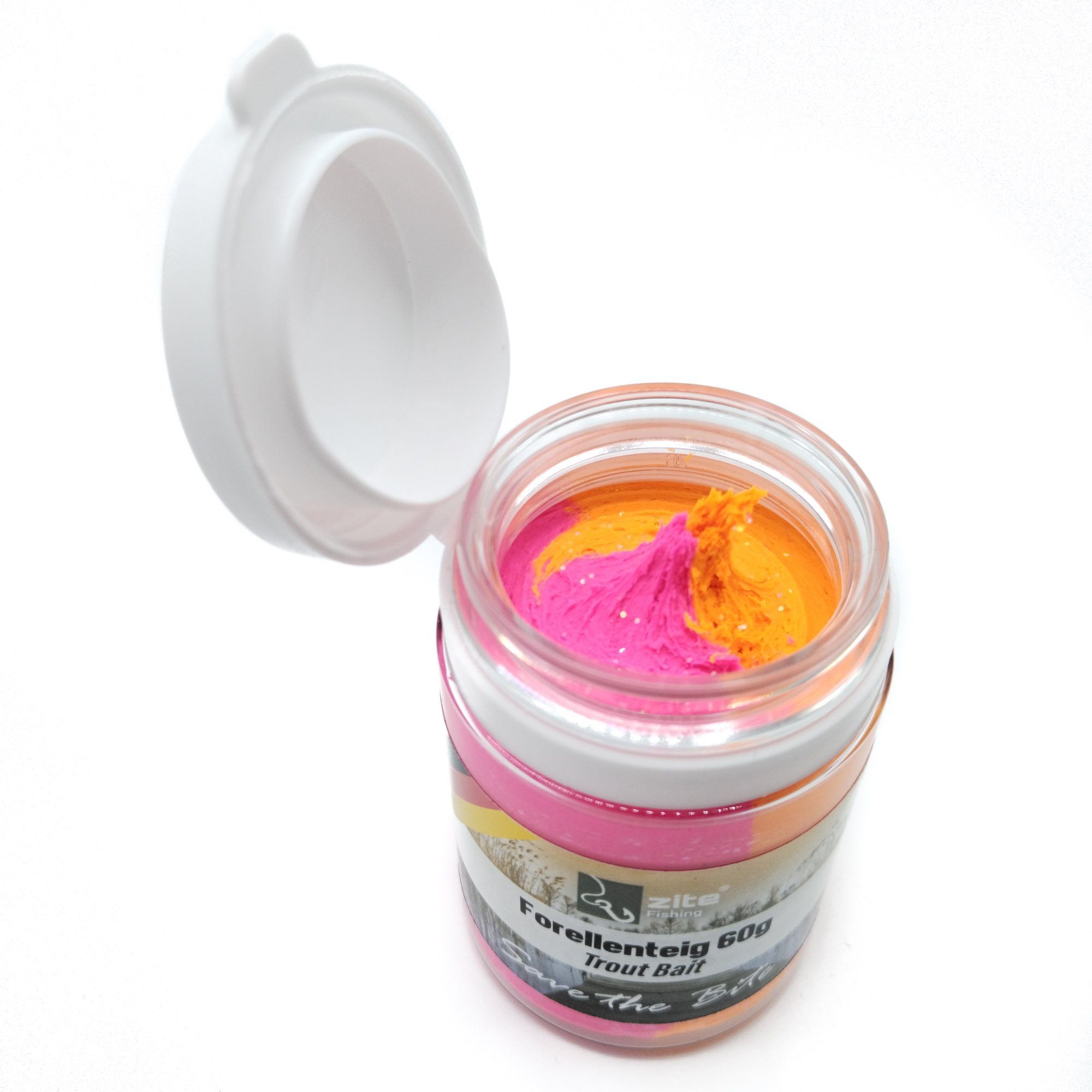 Zite Kunstköder Forellenteig XXL-Set - 12x60g Glitter Trout Bait - 12 Aromen & Farben, UV Aktiv