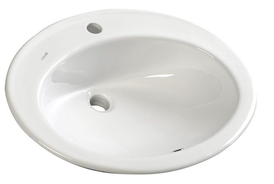 Creavit Waschtisch TROPICO Keramik-Waschtisch 58x46cm, zum Einbauen, weiß, Creavit-TP230