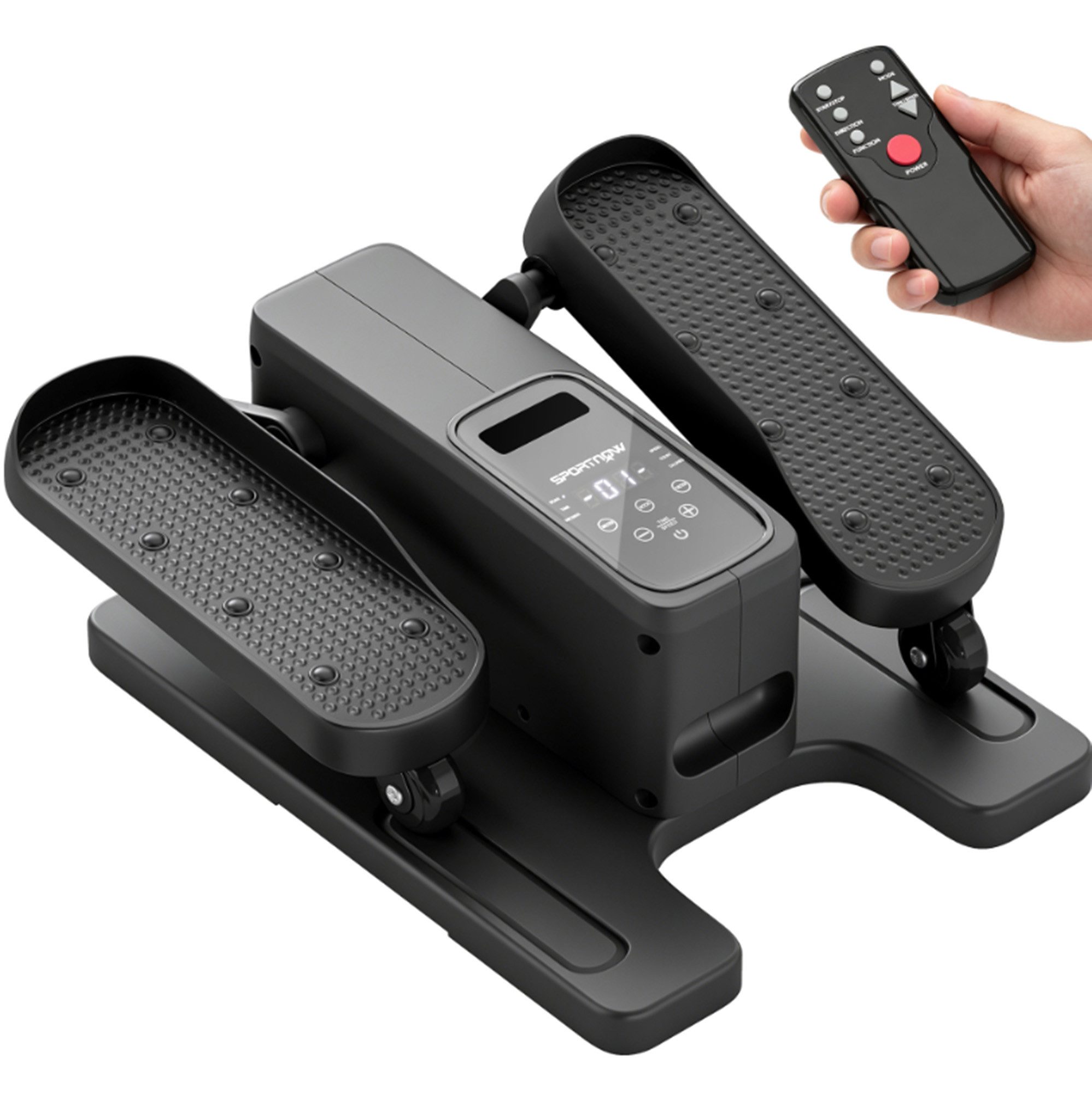 ibettertec Crosstrainer Mini Elektrischer Ellipsentrainer, Untertisch Crosstrainer, Pedaltrainer (Einzelgerät, 1-tlg., 1 x Fernbedienung, 1 x Bedienungsanleitung, 1 x Mini Ellipsentrainer), 12 Geschwindigkeitsstufen, Auto- & manueller Modus