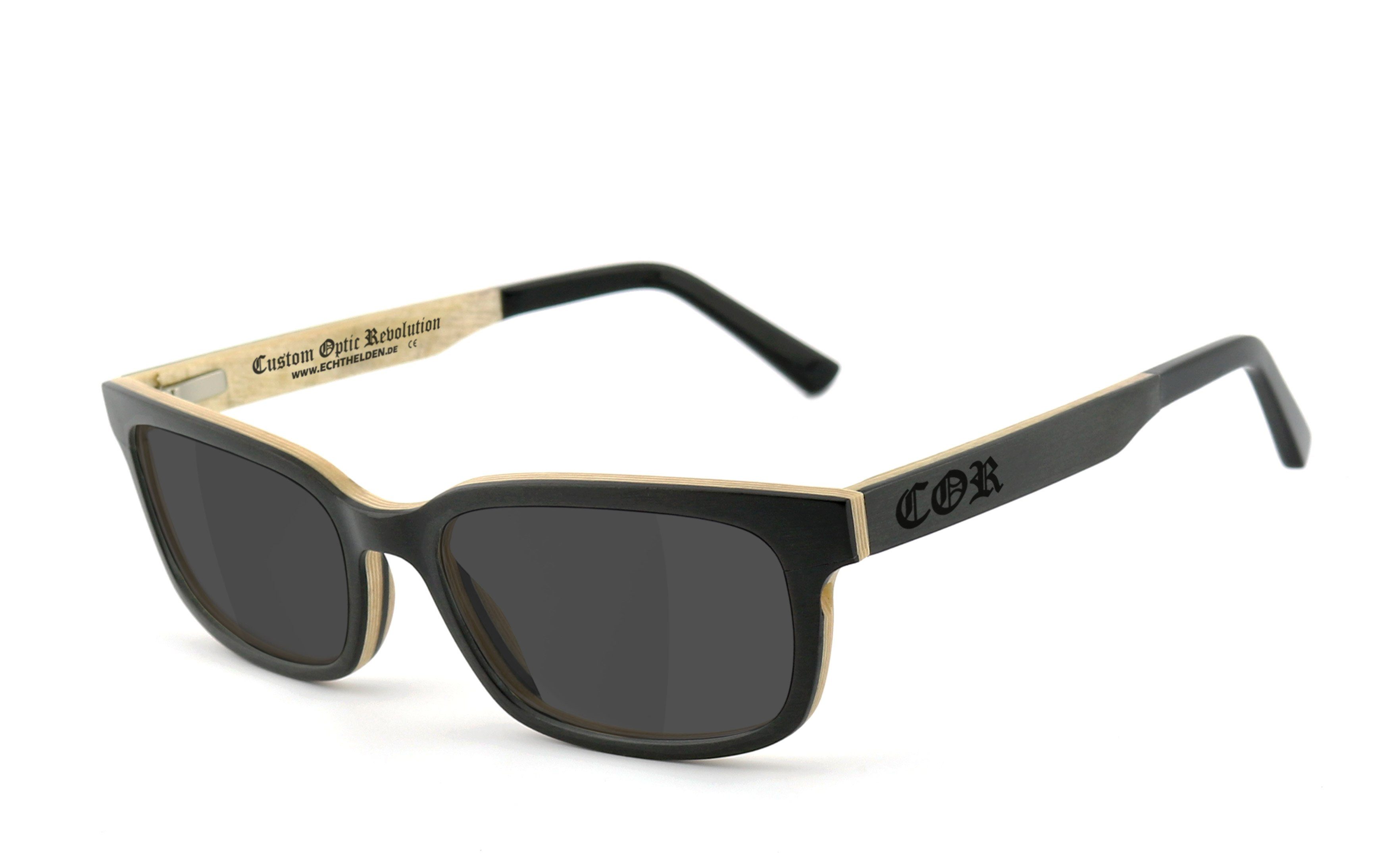 006 Sonnenbrille mit COR Holz Qualitätsgläsern HLT® aus