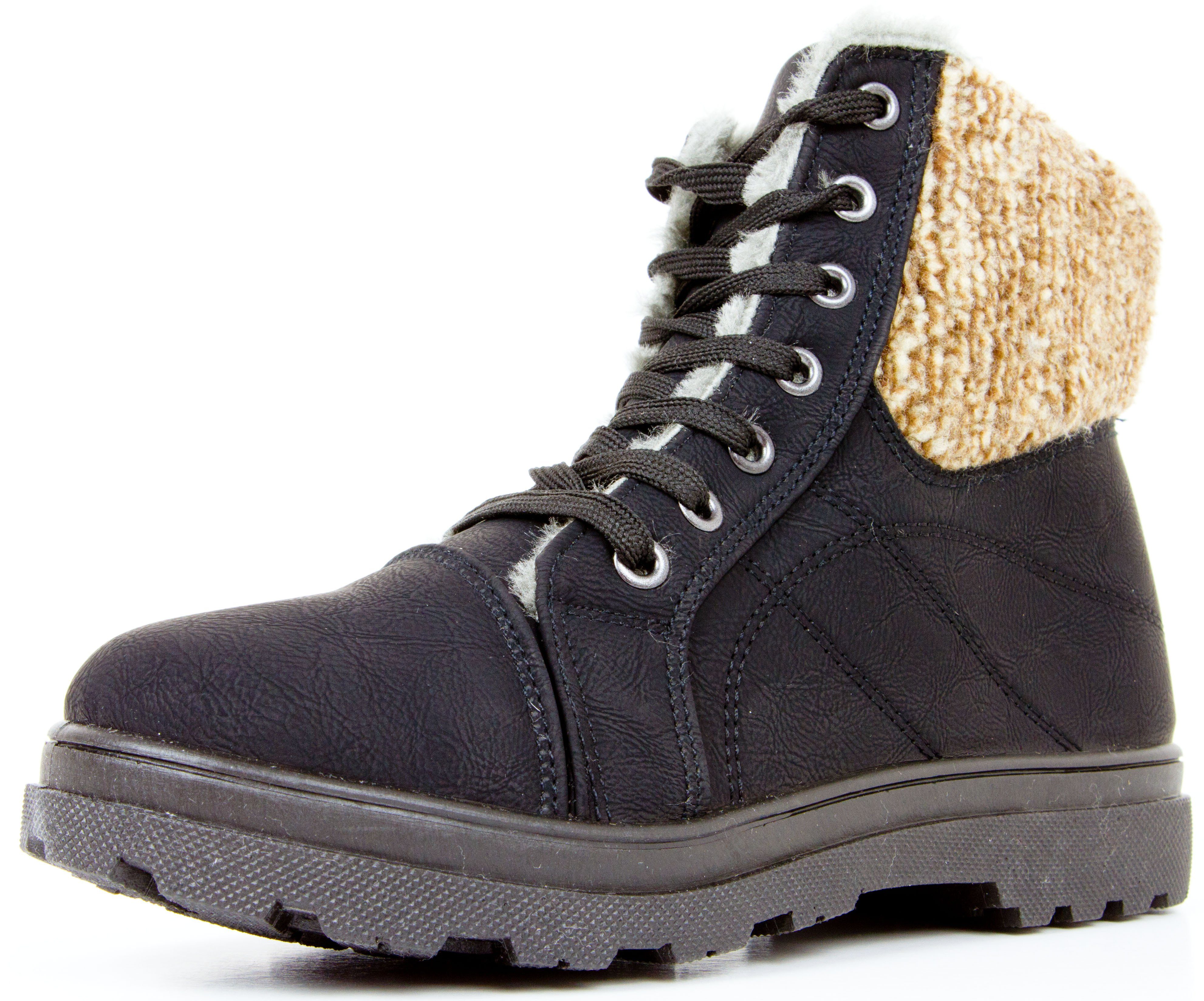 AvaMia Damen Winter Обувь Boots Winterstiefeletten Damenstiefel Winterstiefelette Winterstiefel Fellstiefel warm Fell« Winterstiefelette