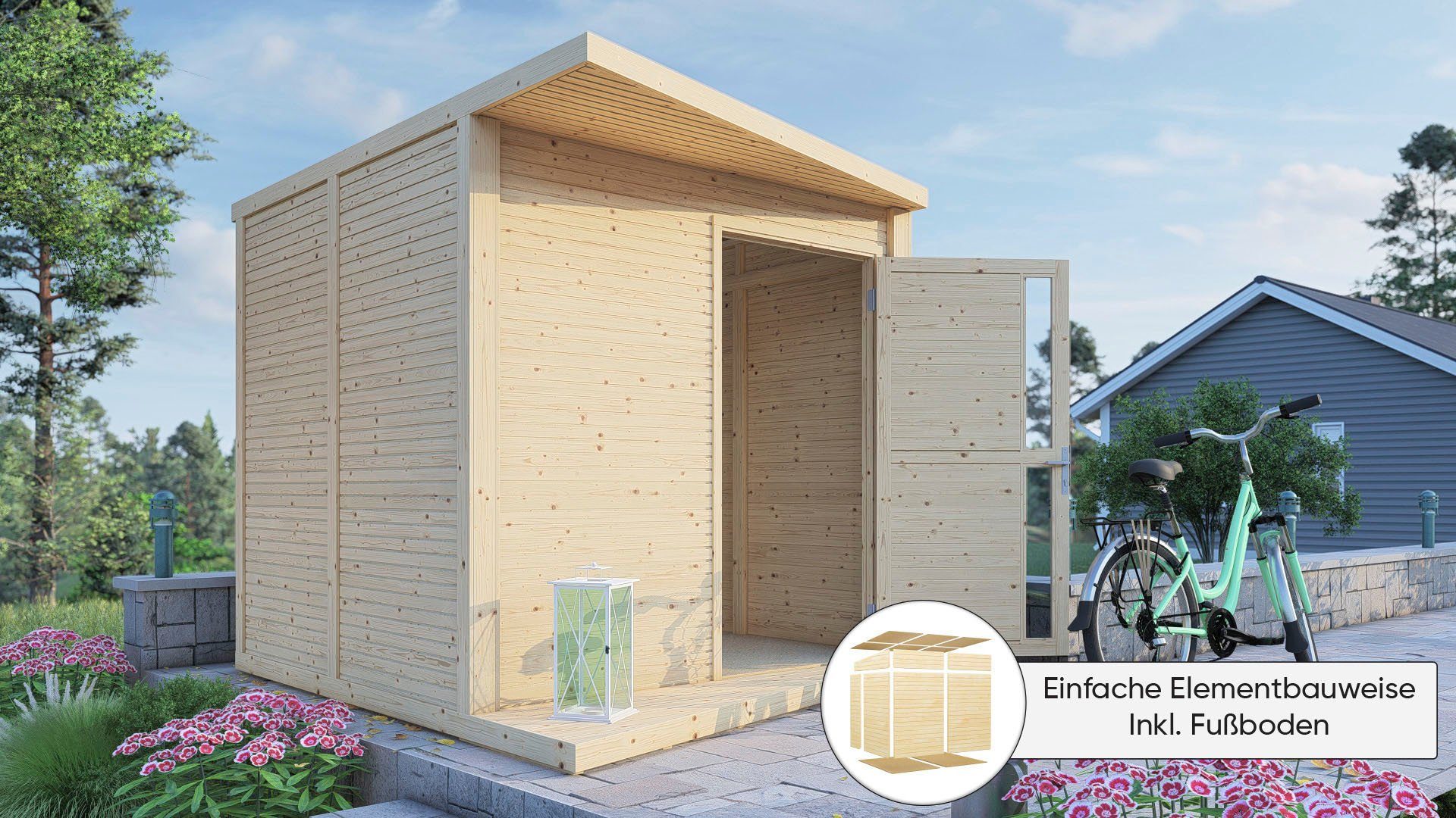 BERTILO Gartenhaus Rhombus Konzept, BxT: 237x307 cm