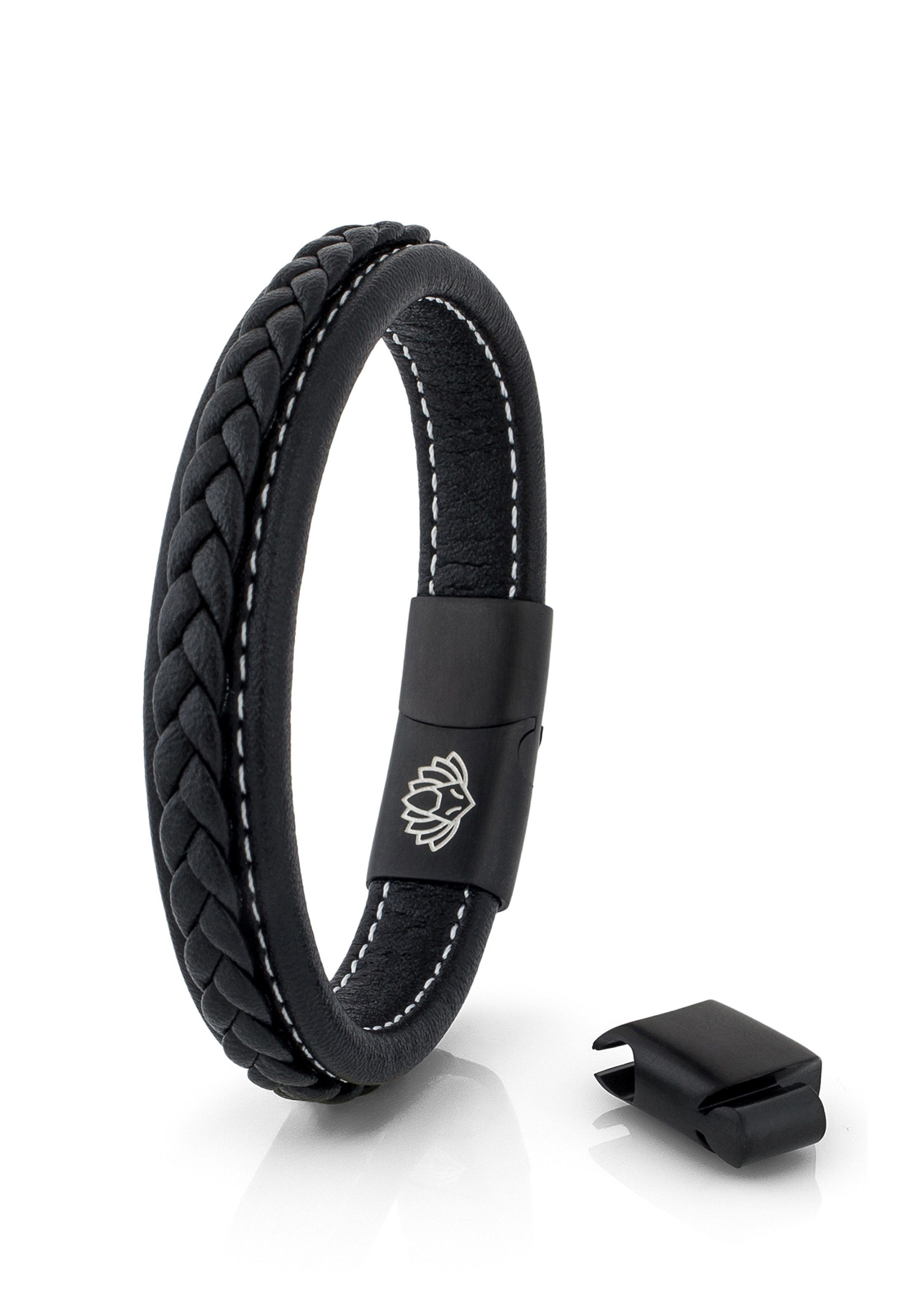 Akitsune Lederarmband Fides Lederarmband Mattschwarz - günstig online kaufen