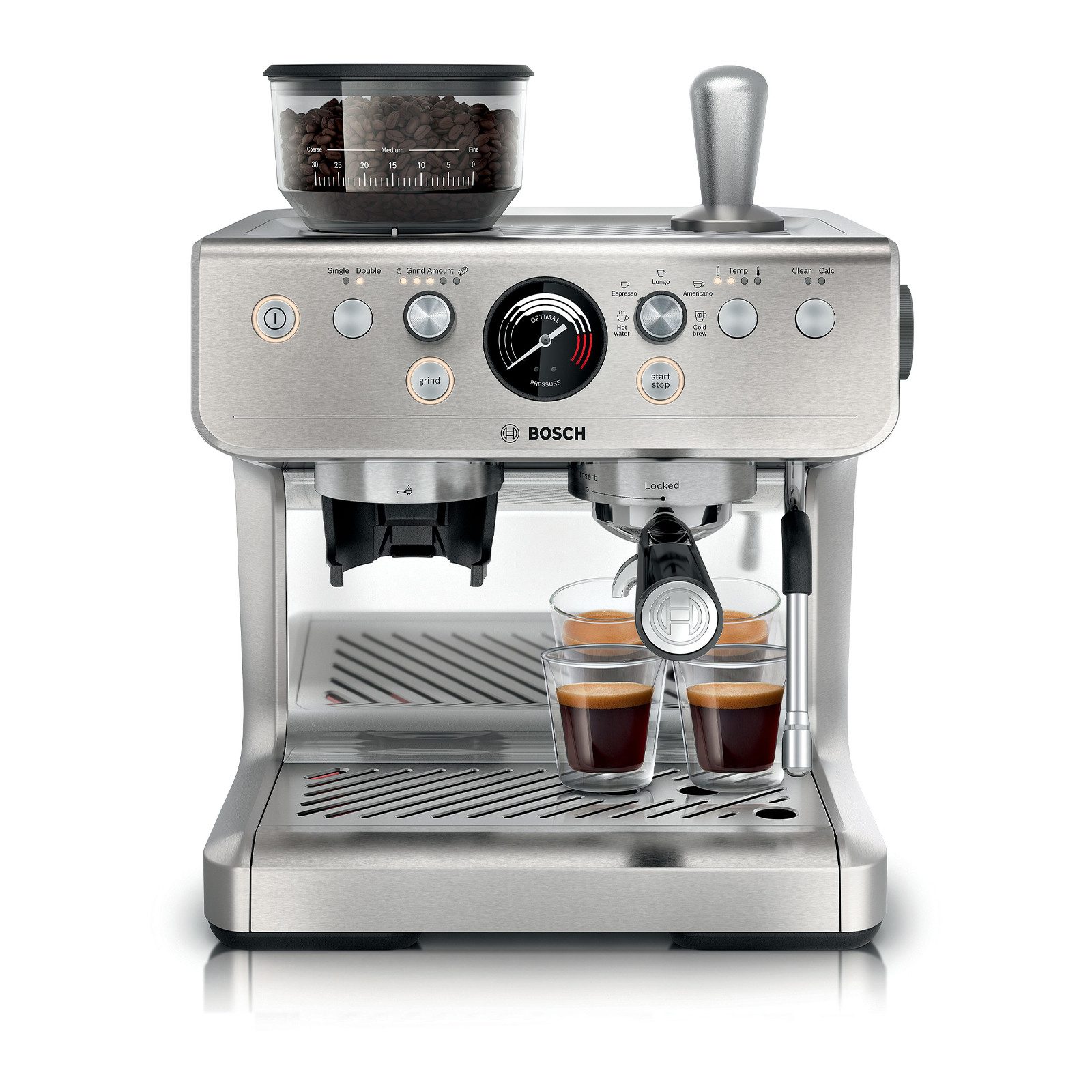 BOSCH Kaffeevollautomat Premium Kaffeevollautomat mit PID-Temperaturkontrolle, Vollautomatischer Espressomaschine mit PID-Regelung