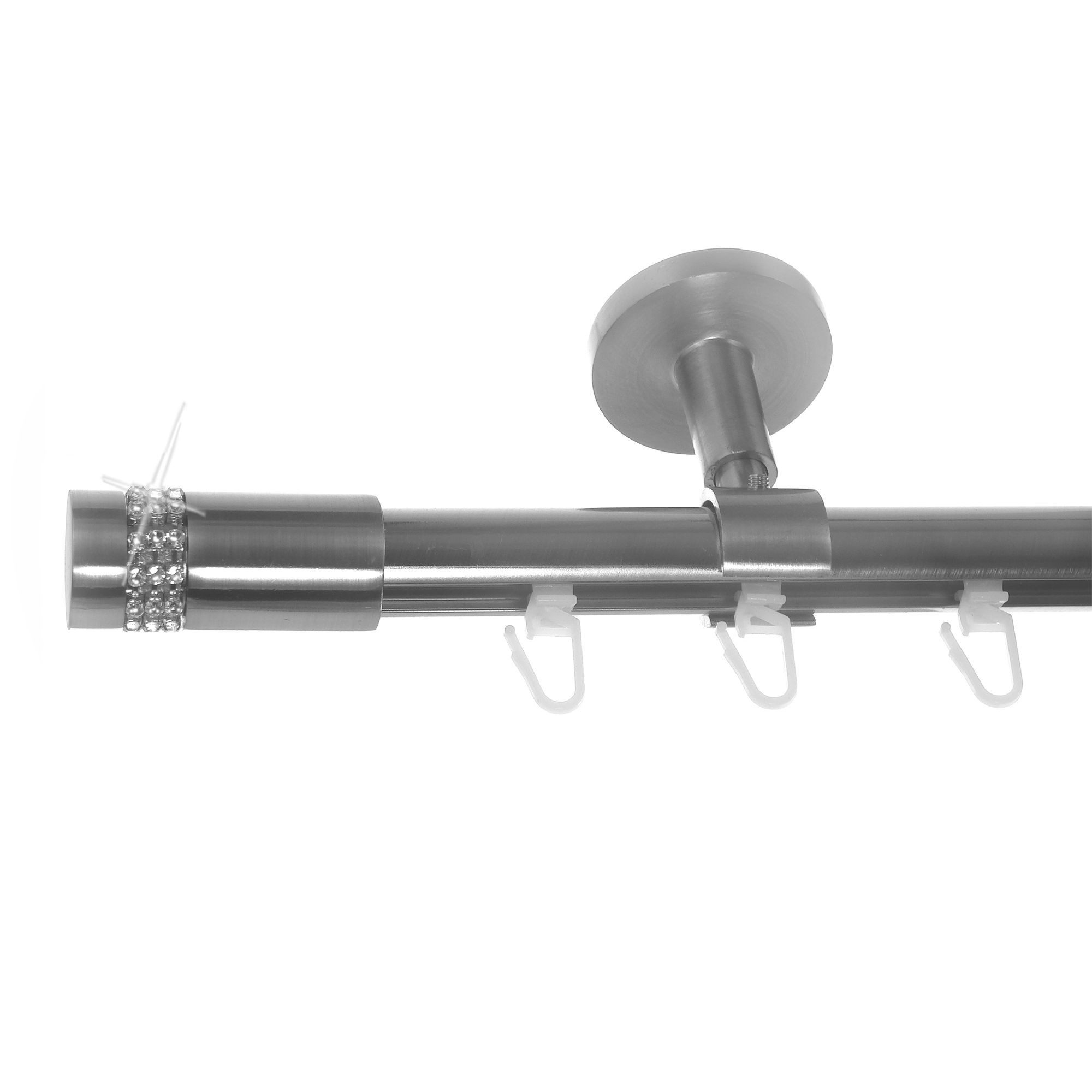 BASIT Gardinenstange Innenlauf Edelstahloptik 20mm mit günstig online kaufen