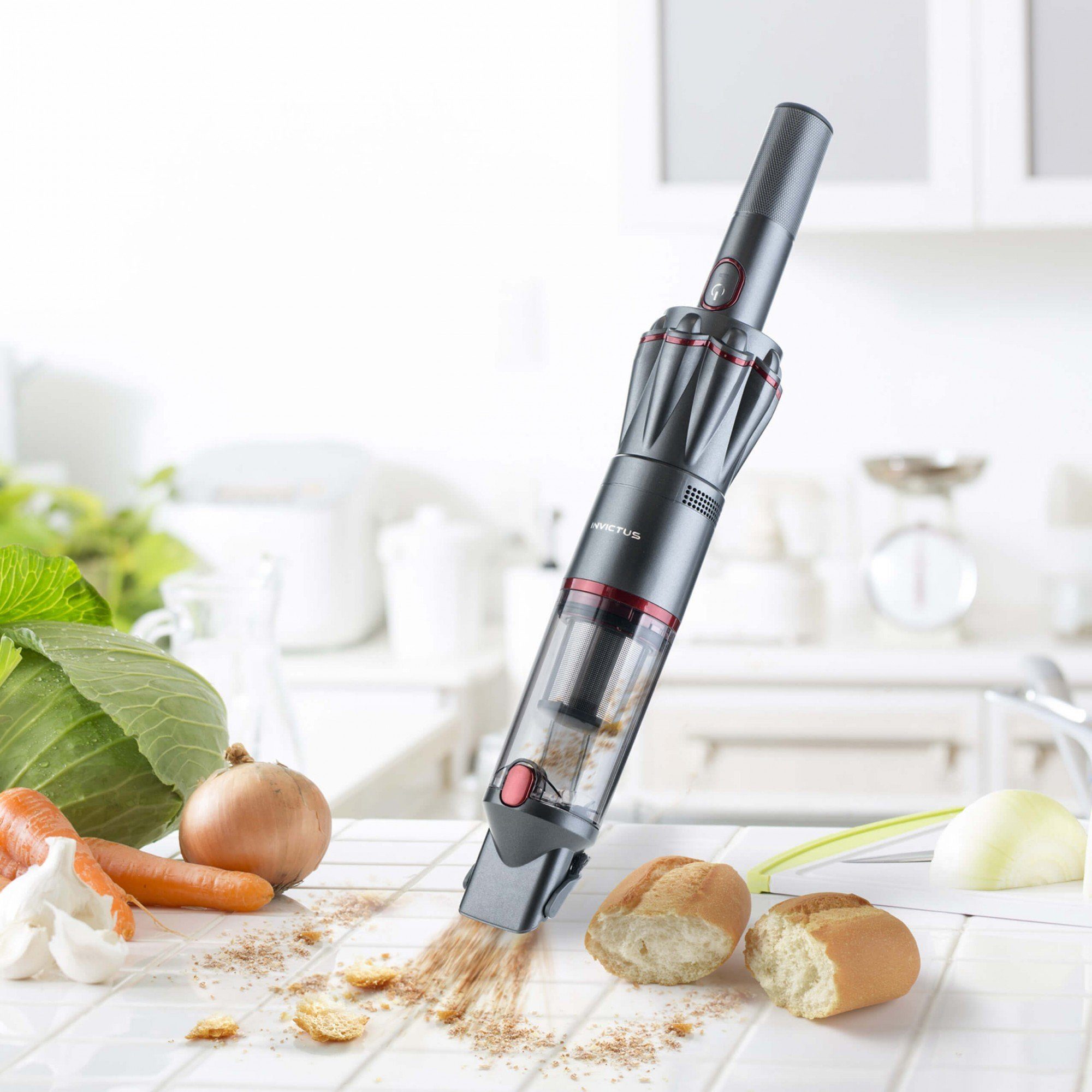 Genius Akku-Handstaubsauger Invictus One 1.0 Handstaubsauger beutellos, 90,00 W, beutellos, Beutelloser und kabelloser Akku Handsauger 90 W BLDC Motor + Zubehör