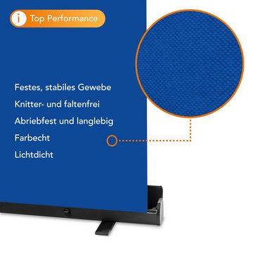 Walimex Pro Fotohintergrund Roll-up Panel Hintergrund blau 210x220