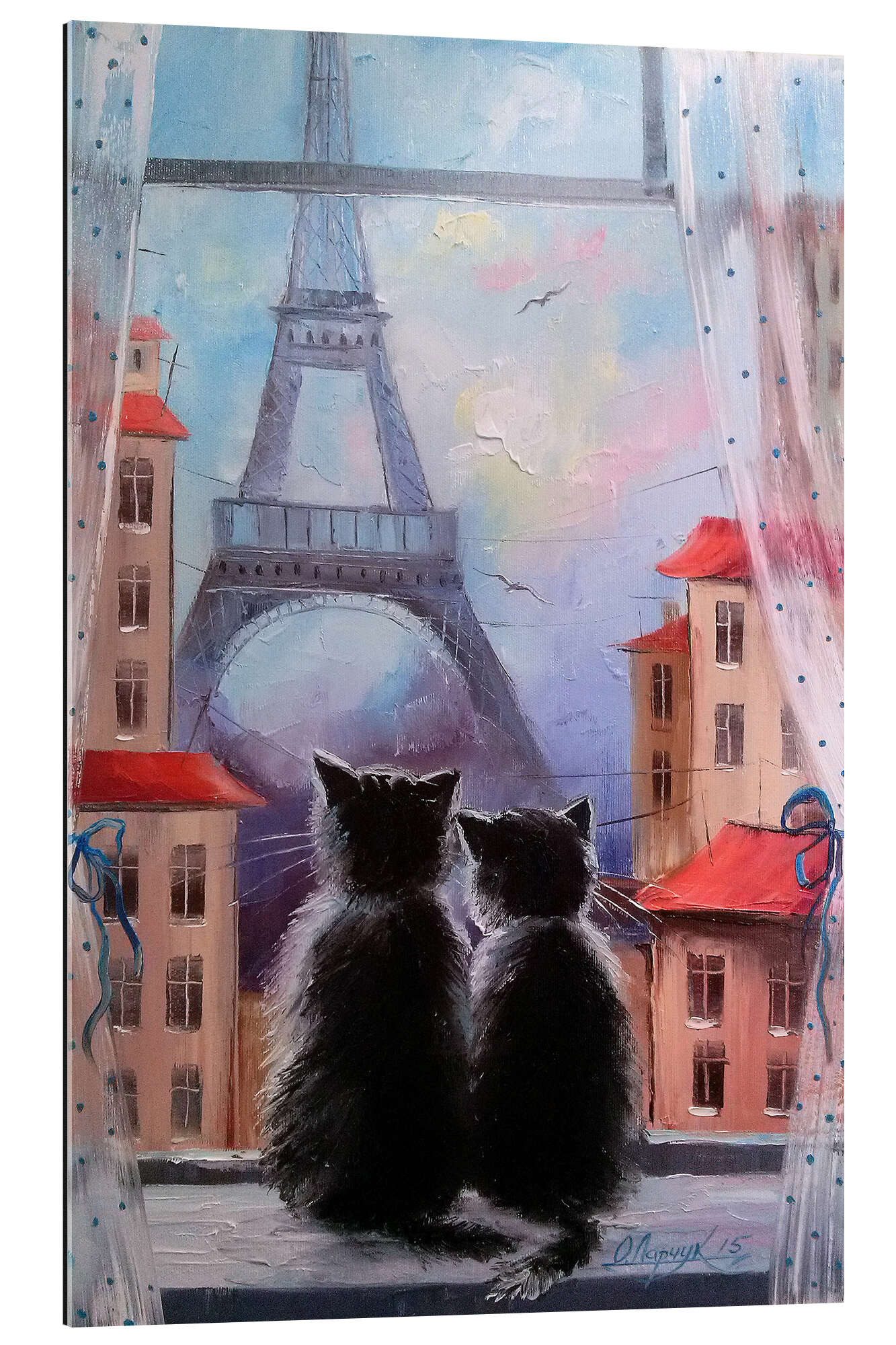 Posterlounge Wandbild Zusammen in Paris, Olha Darchuk, erhältlich als Poster, Leinwandbild, Wandsticker oder Acrylglasbild