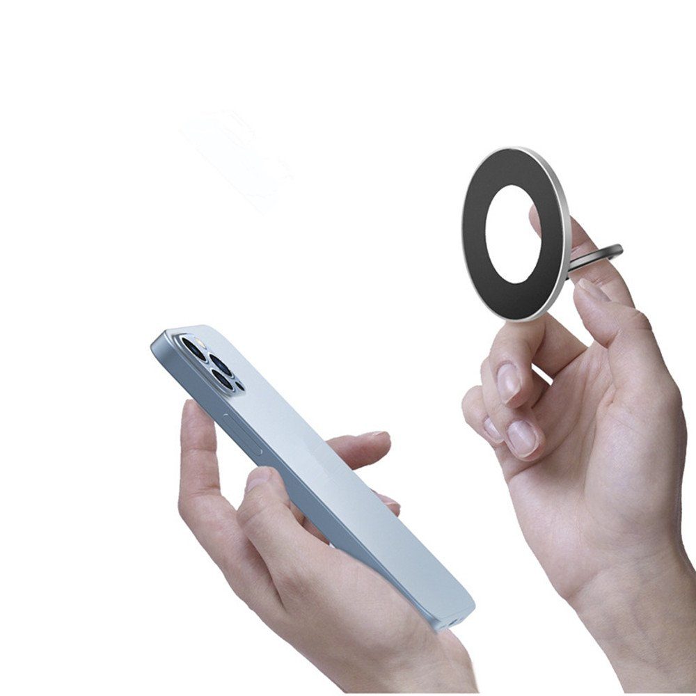 Mindsky Magnetischer Griff für Magsafe，Magnetischer Ringhalter für iPhone  13 12 Magsafe Zubehör Verstellbarer Handy Fingerhalter & Handy Ständer  (Inky