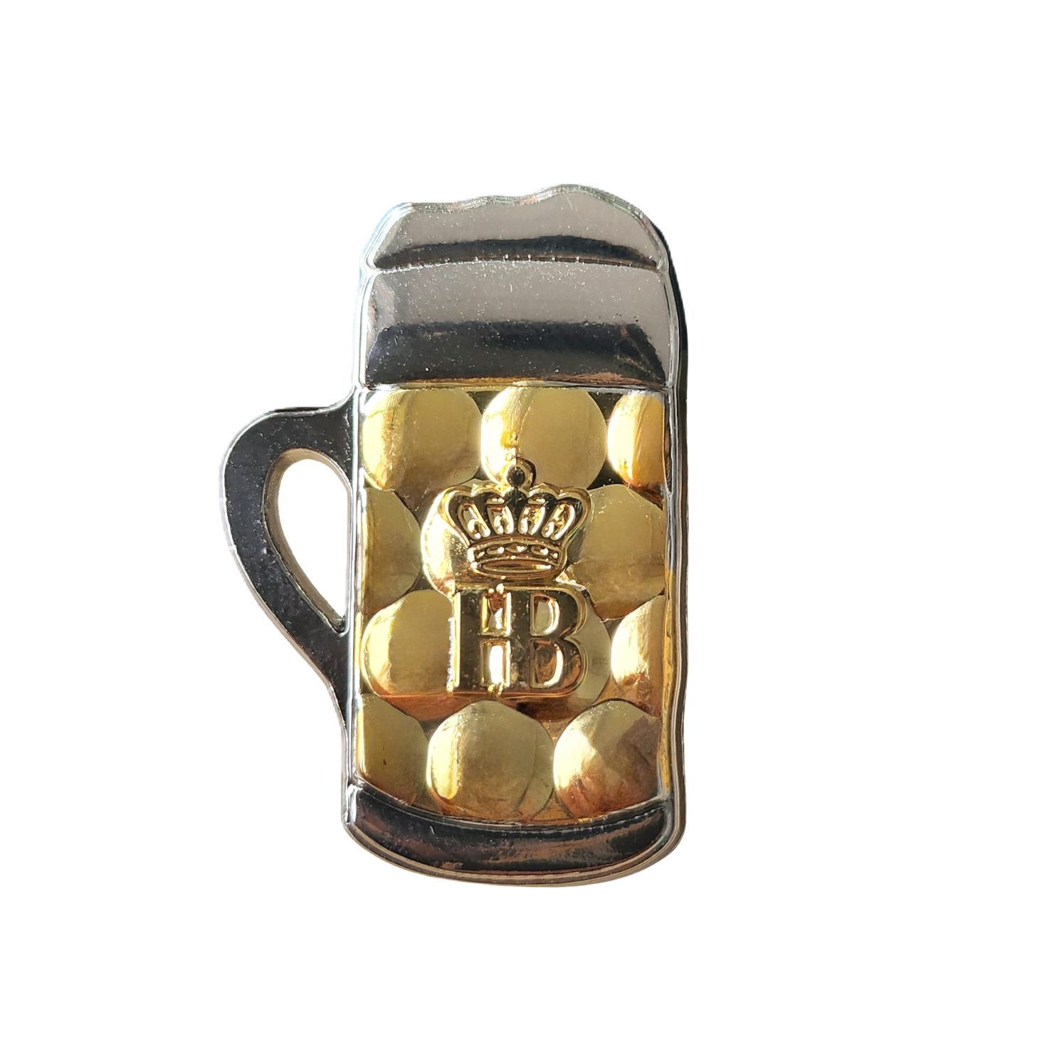 Hofbräuhaus München Anstecknadel HB Metall-Anstecknadel „Isarseidel“, Bierkrug-Design, 3,3×2,5 cm, Größe: ca. 3,3 x 2,5 cm, Material: Metall