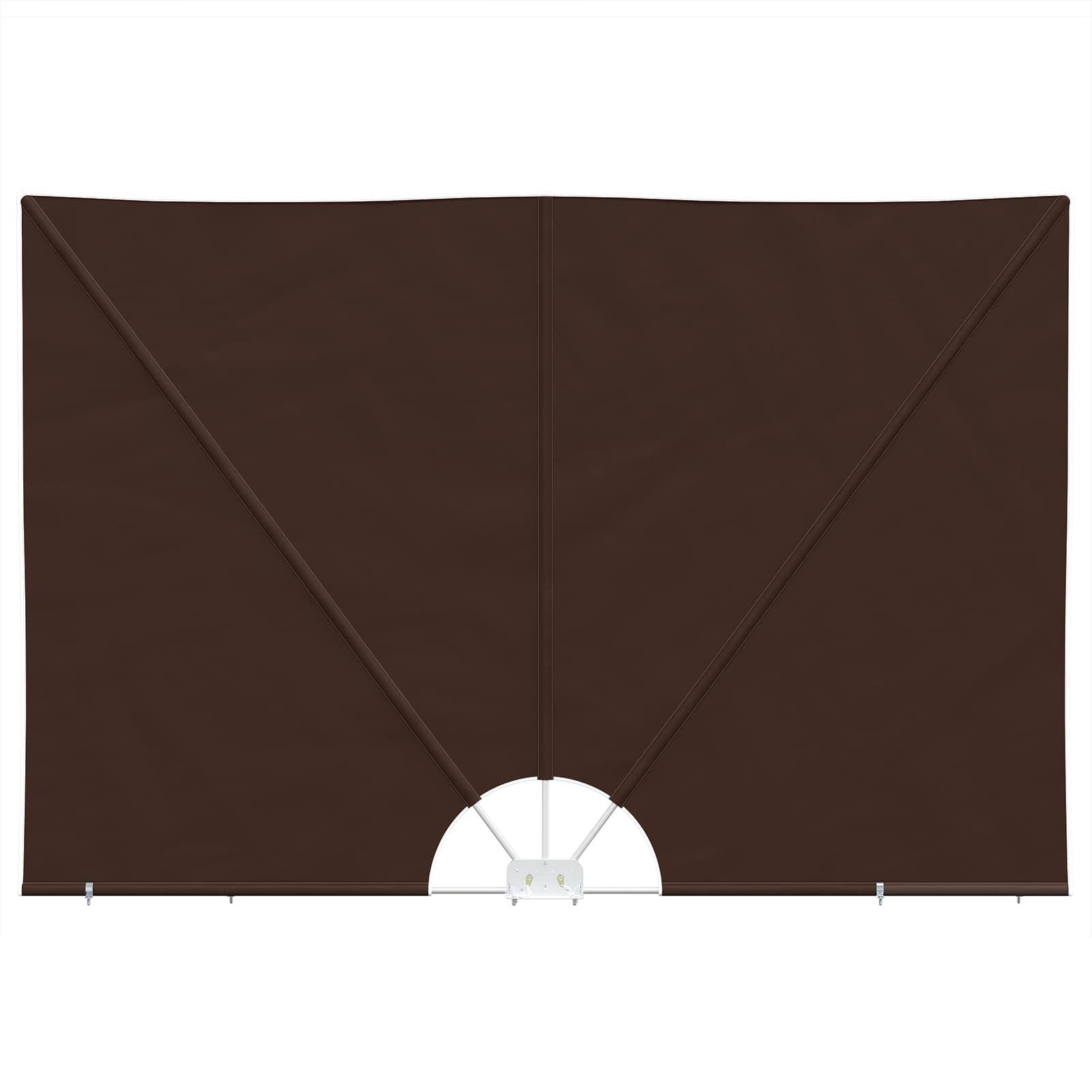vidaXL Balkonsichtschutz Balkon Sichtschutz 150 x 300 cm Polyester Rechtwinklig Braun (1-St)