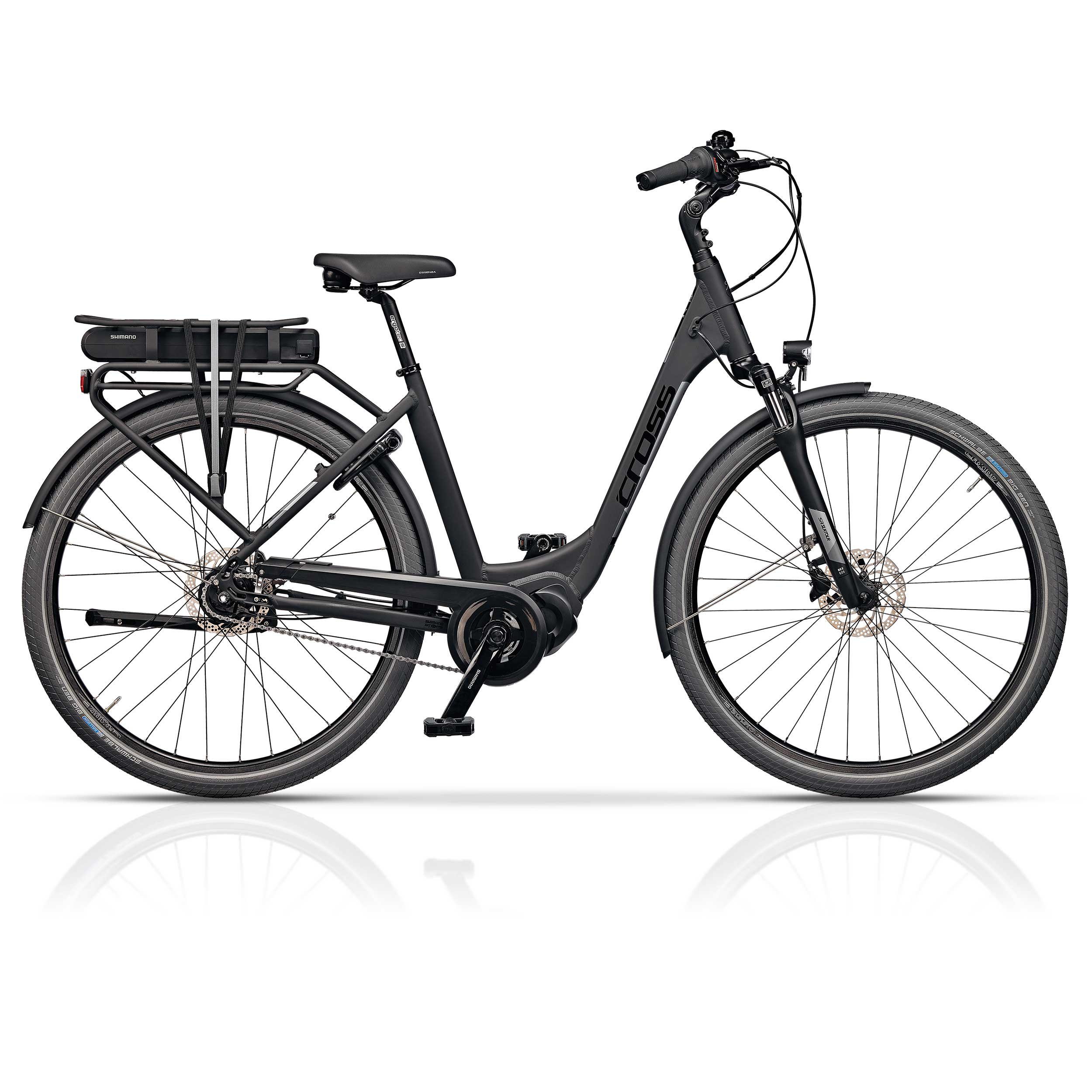 Airtracks E-Bike Cityrad 28 Zoll Damen E-Bike City Fahrrad SHIMANO STEPS E-5000, 7 Gang SCHIMANO NEXUS 7 Schaltwerk, Nabenschaltung, Mittelmotor, 418,00 Wh, WAVE Trekking Fharrad Tiefeisteiger Low Step - 45cm 50cm