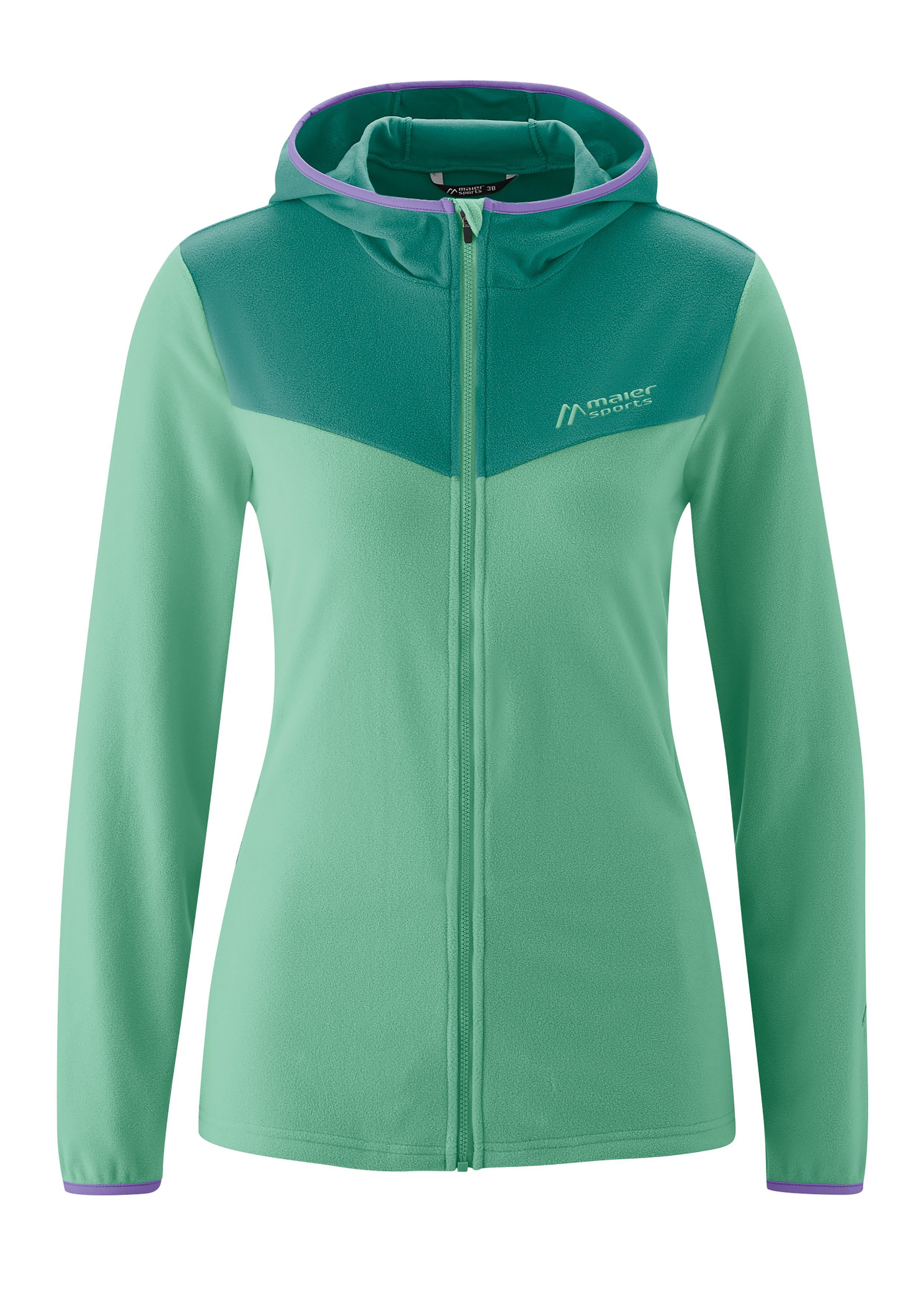 Maier Sports Fleecejacke Torne Hood W Gemütliche, weiche Microfleecejacke  für kühle Sommerabende