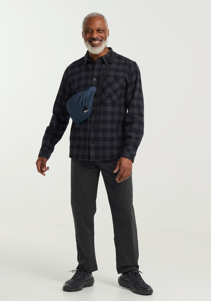 Jack Wolfskin Flanellhemd LITE FLANNEL SHIRT M Flanellhemd, weich, atmungsaktiv