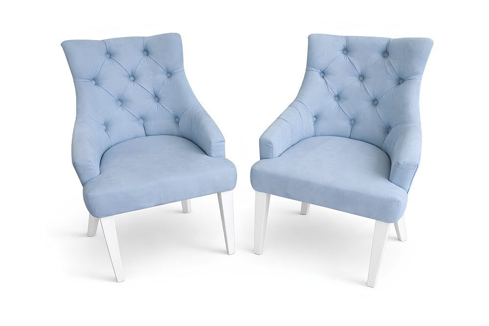 JVmoebel Stuhl Chesterfield Stühle mit Klopfer, edles Polsterdesign in modernem Stil (2 St), Made in Europa