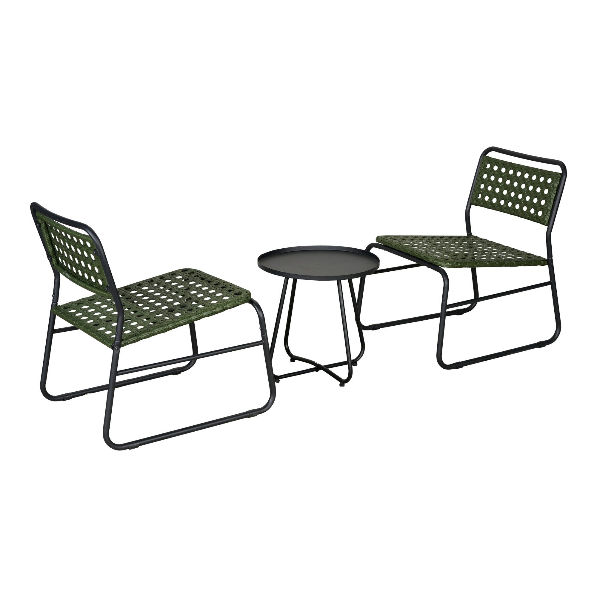 casa.pro Balkonset, (3-tlg., 1 Tisch, 2 Stühle), »Brienza« 3-tlg. Bistro-Set Grün