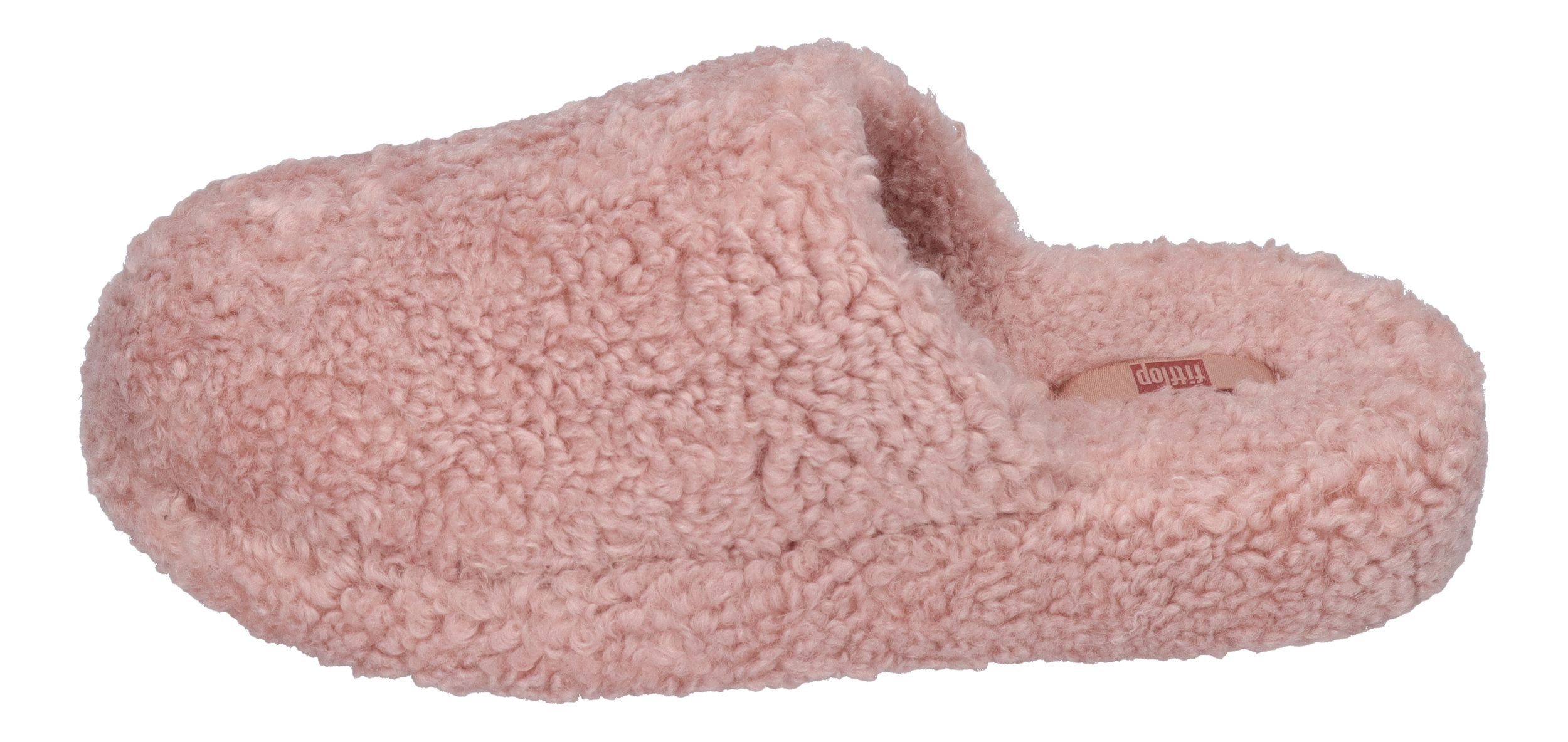 Fitflop iQUSHION D-LUXE PADDED TEDDY SLIPPER Hausschuh Dusty Pink