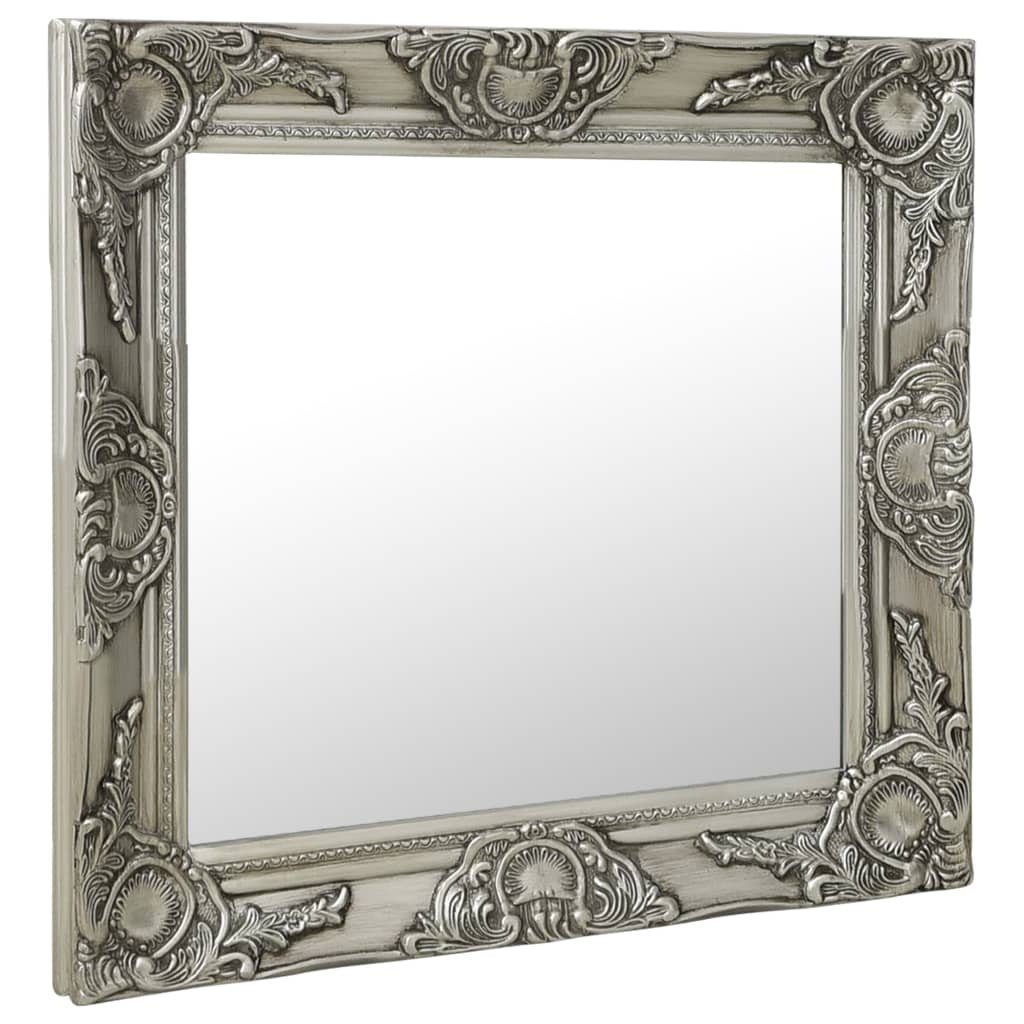 Silber | vidaXL im Barock-Stil cm Silbern (1-St) Silber Wandspiegel Spiegel 50x50