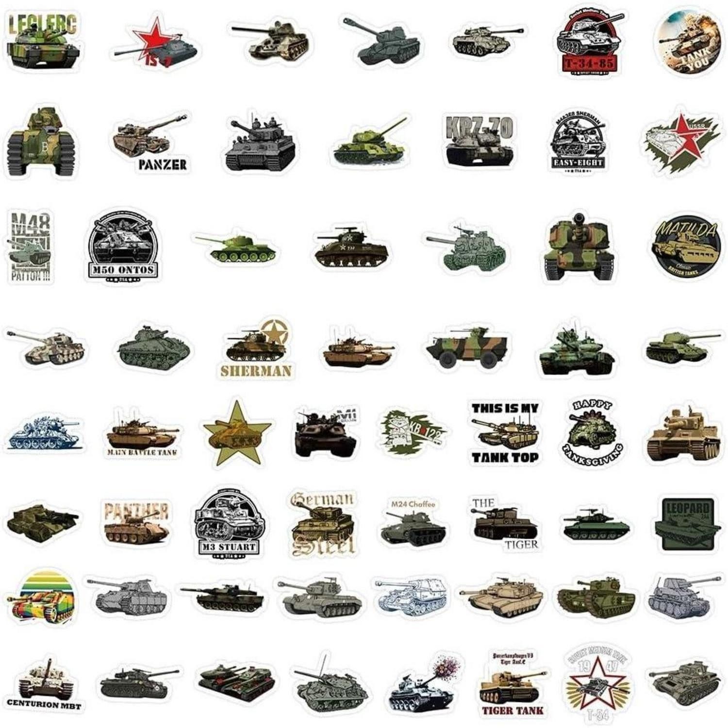 LuxusKollektion Laptop-Aufkleber Aufkleber 50 Stück Vinyl wasserfest für Laptop Auto Skateboard